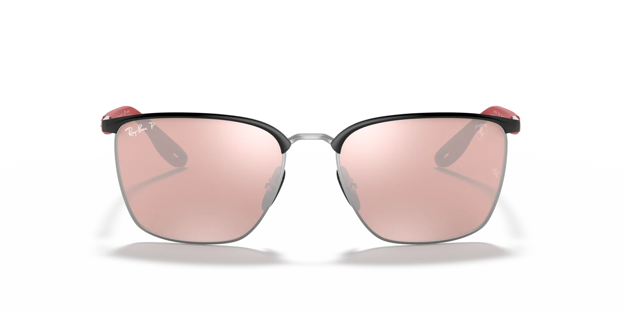 Ray - Ban RB3673M SCUDERIA FERRARI COLLECTION F060H2 Occhiali da sole Metallo Nero Argento Squadrata Polarizzata Specchiato - immagine 3