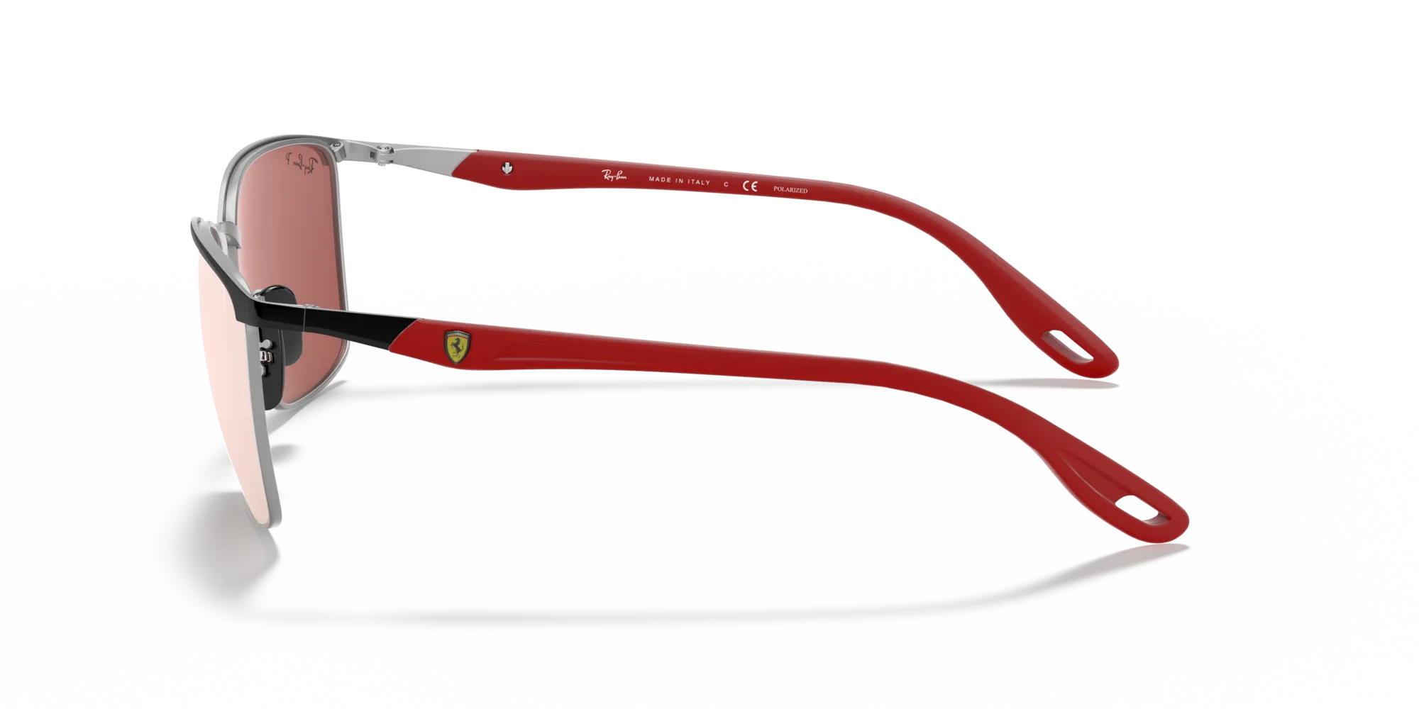 Ray - Ban RB3673M SCUDERIA FERRARI COLLECTION F060H2 Occhiali da sole Metallo Nero Argento Squadrata Polarizzata Specchiato - immagine 4