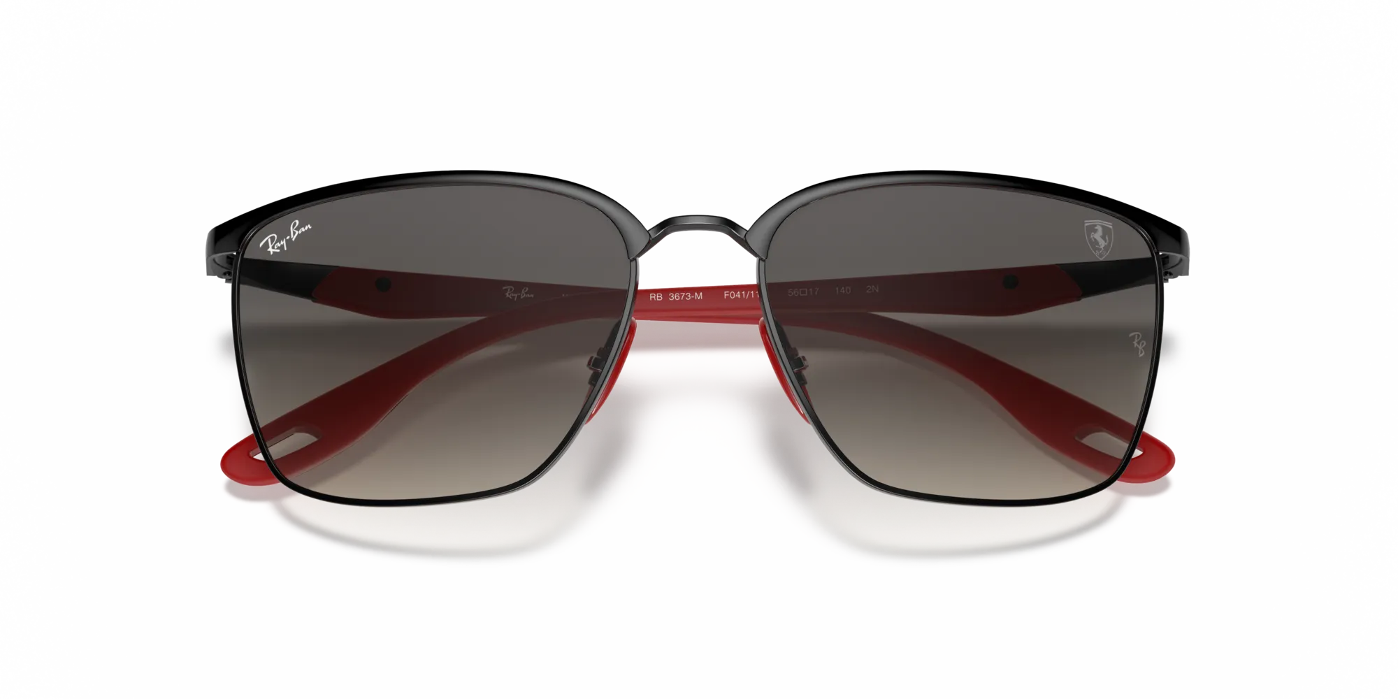 Ray - Ban RB3673M SCUDERIA FERRARI COLLECTION F04111 Occhiali da sole Metallo Nero Grigio Squadrata Normale Sfumato - immagine 2