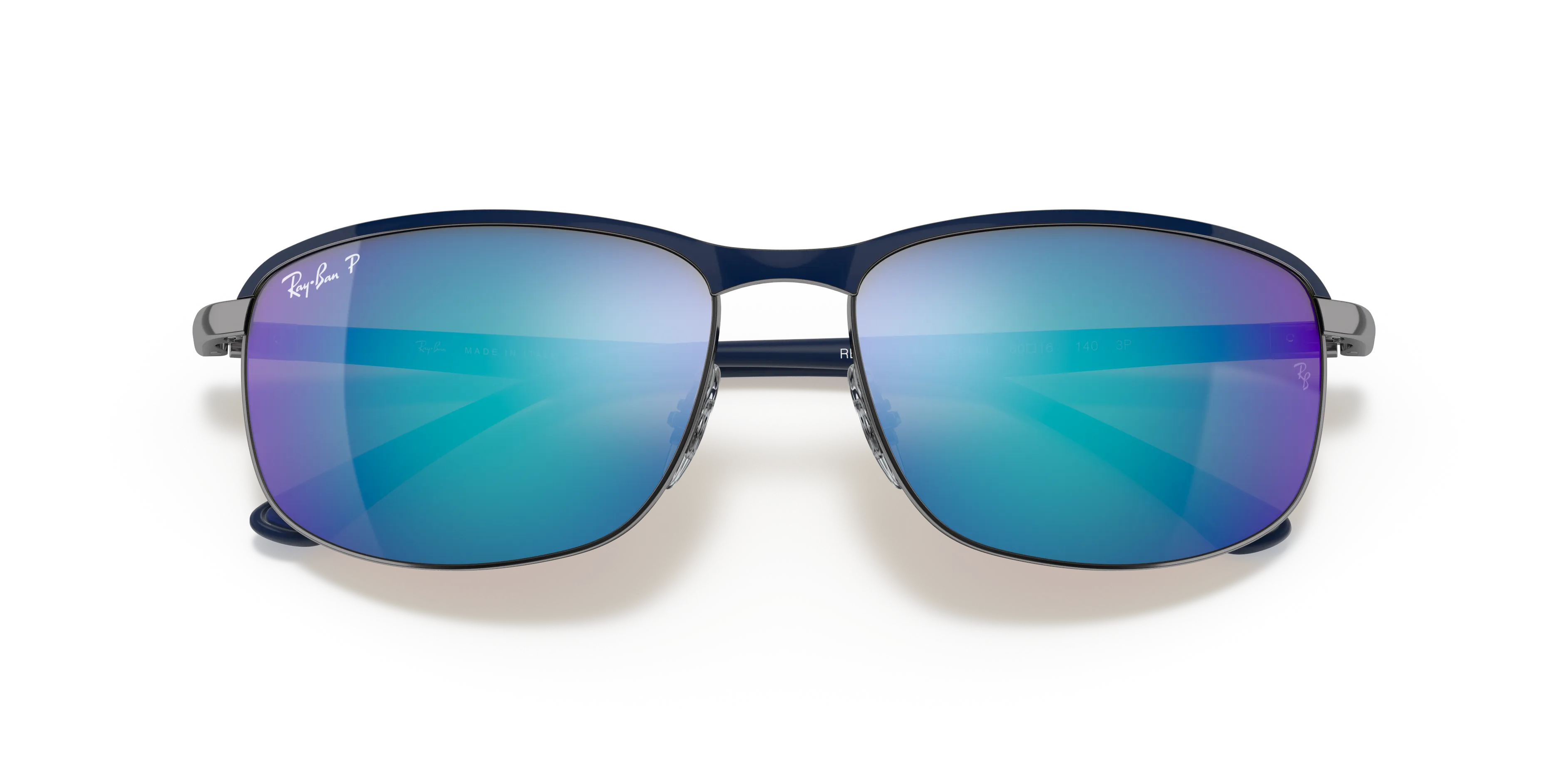 Ray - Ban RB3671CH CHROMANCE 92044L Occhiali da sole Metallo Blu Grigio Pillow Polarizzata Specchiato - immagine 2