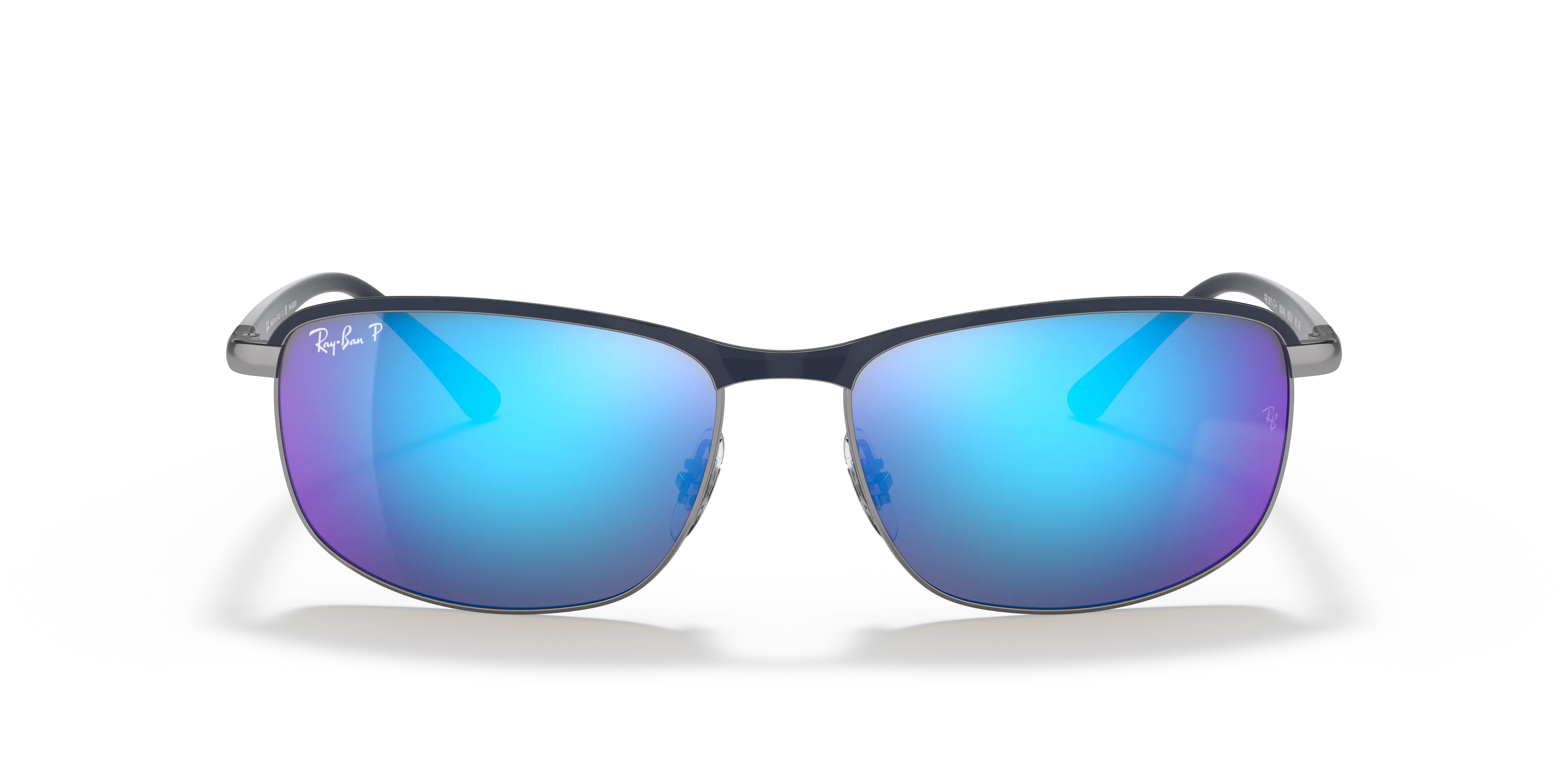 Ray - Ban RB3671CH CHROMANCE 92044L Occhiali da sole Metallo Blu Grigio Pillow Polarizzata Specchiato - immagine 3