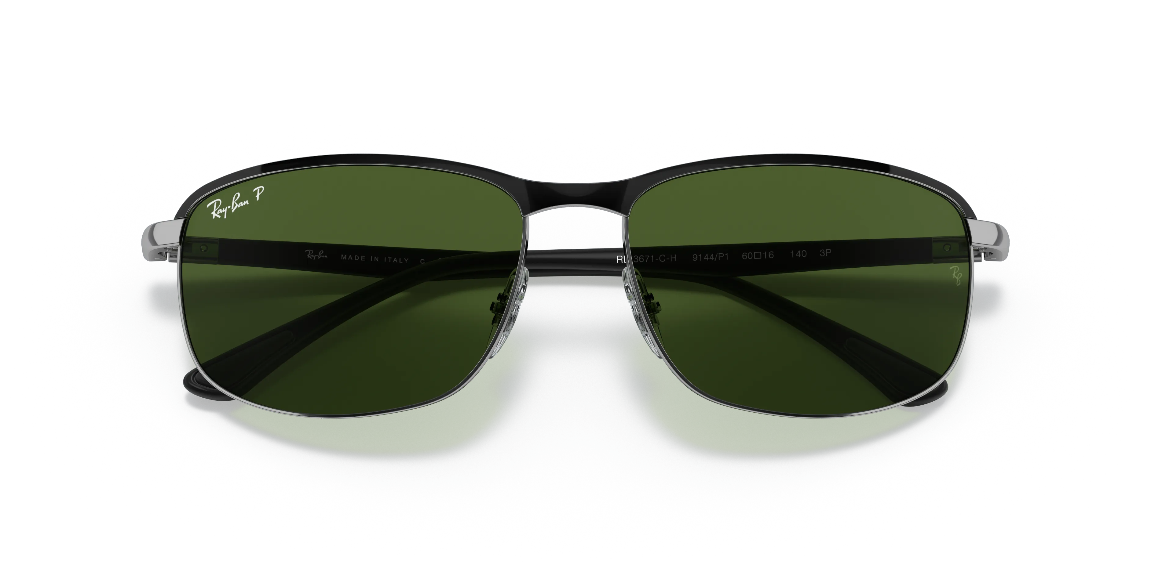 Ray - Ban RB3671CH CHROMANCE 9144P1 Occhiali da sole Metallo Nero Verde Pillow Polarizzata - immagine 2