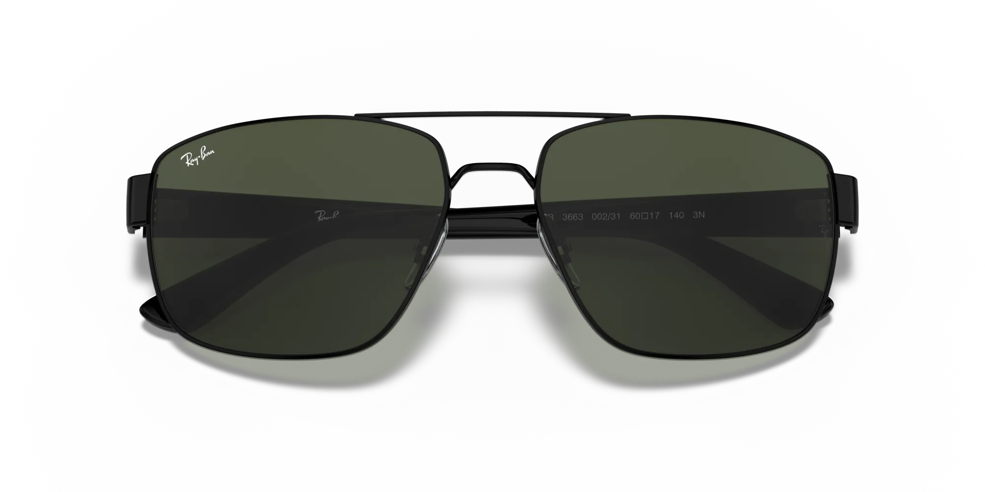 Ray - Ban RB3663 002/31 Occhiali da sole Metallo Nero G15 Geometrica Normale - immagine 2
