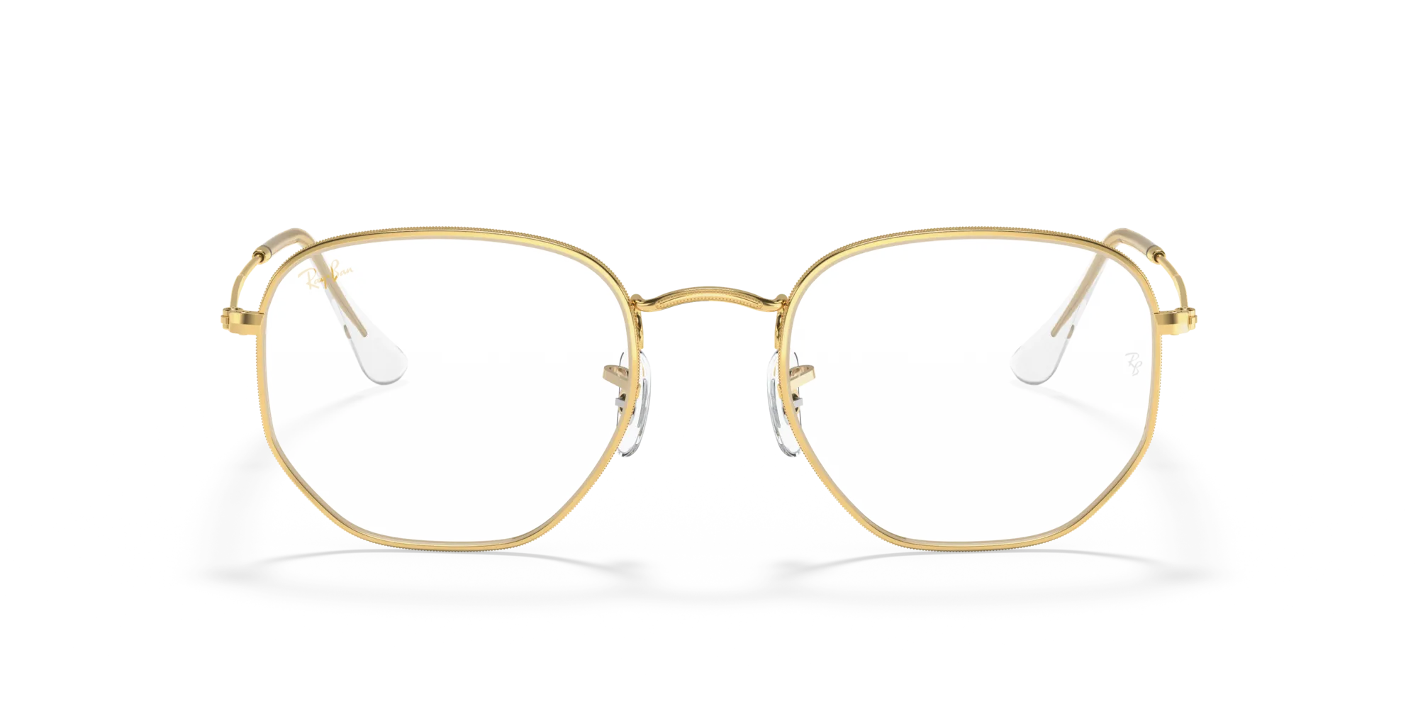 Ray - Ban RB3548 HEXAGONAL 9196BF Occhiali da sole Metallo Oro Trasparente Geometrica Normale - immagine 3