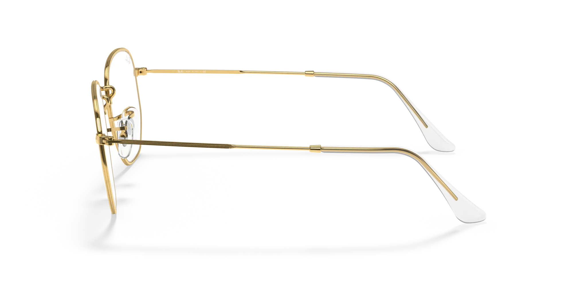 Ray - Ban RB3548 HEXAGONAL 9196BF Occhiali da sole Metallo Oro Trasparente Geometrica Normale - immagine 4