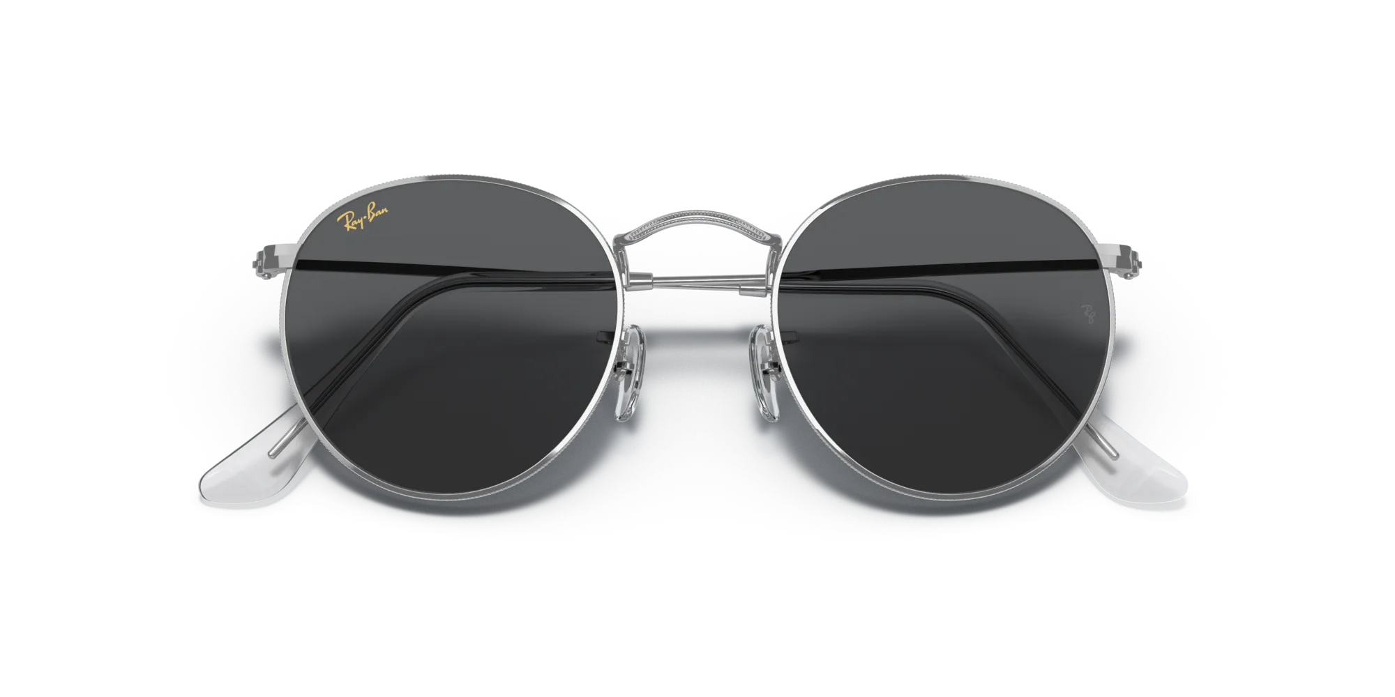 Ray - Ban RB3447 ROUND METAL 9198B1 Occhiali da sole Metallo Argento Grigio Rotonda Normale - immagine 2