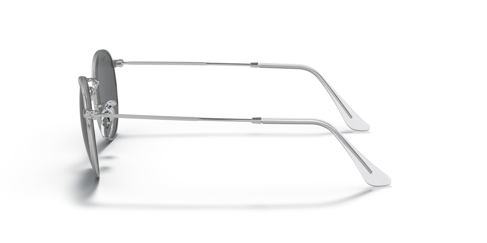 Ray - Ban RB3447 ROUND METAL 9198B1 Occhiali da sole Metallo Argento Grigio Rotonda Normale - immagine 4