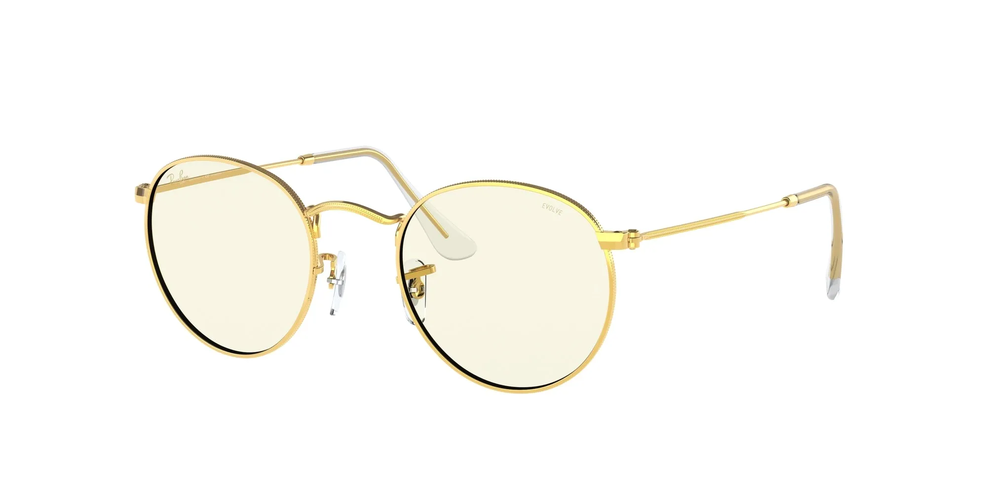 Ray - Ban RB3447 ROUND METAL 9196BL Occhiali da sole Metallo Oro Trasparente Rotonda Fotocromatiche Fotocromatico - immagine 1
