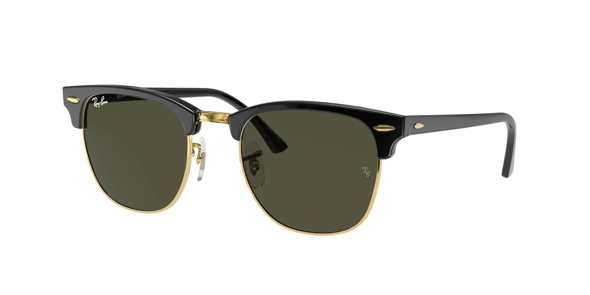 Ray - Ban RB3016F CLUBMASTER LOW BRIDGE FIT W0365 Occhiali da sole Acetato Nero G15 Squadrata Normale - immagine 1