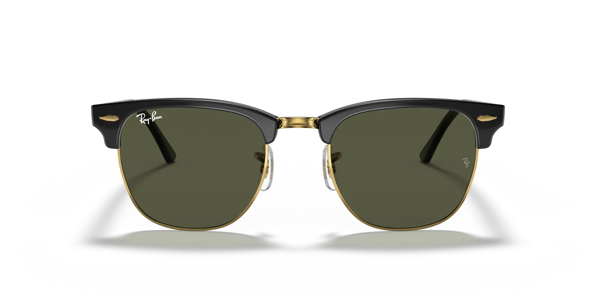 Ray - Ban RB3016F CLUBMASTER LOW BRIDGE FIT W0365 Occhiali da sole Acetato Nero G15 Squadrata Normale - immagine 3