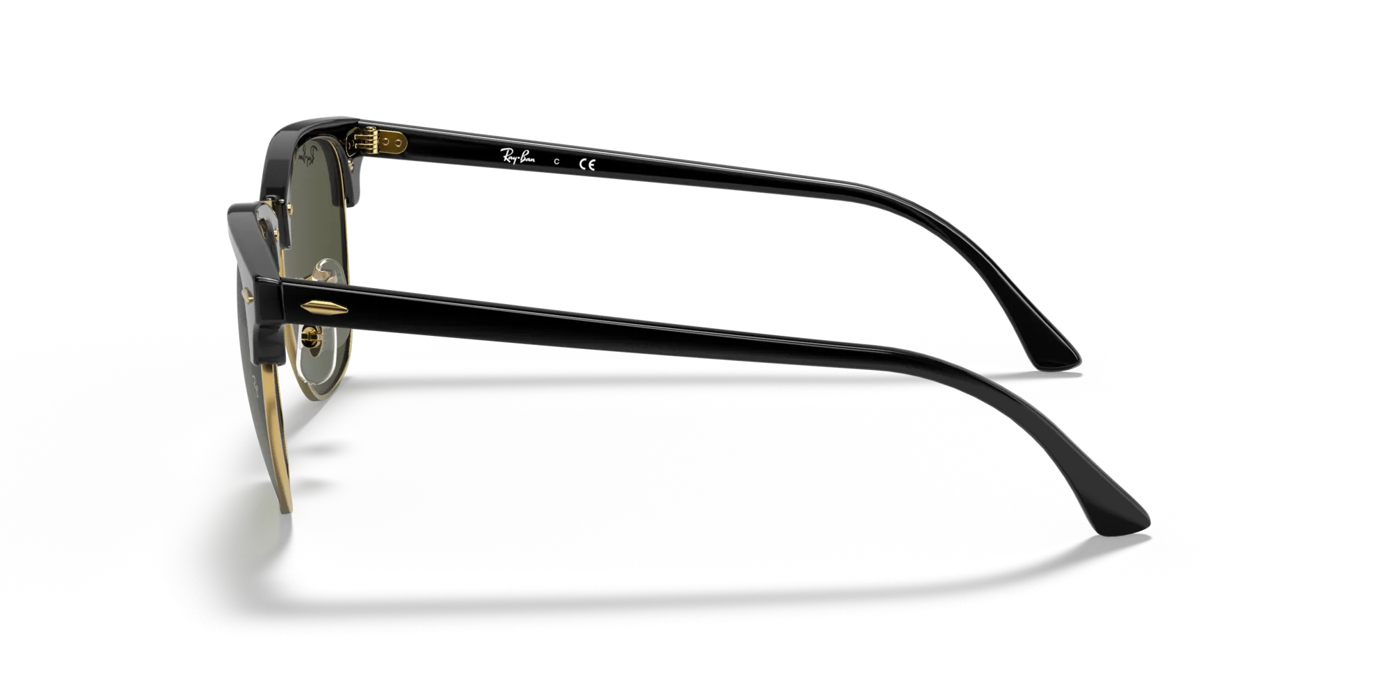 Ray - Ban RB3016F CLUBMASTER LOW BRIDGE FIT W0365 Occhiali da sole Acetato Nero G15 Squadrata Normale - immagine 4