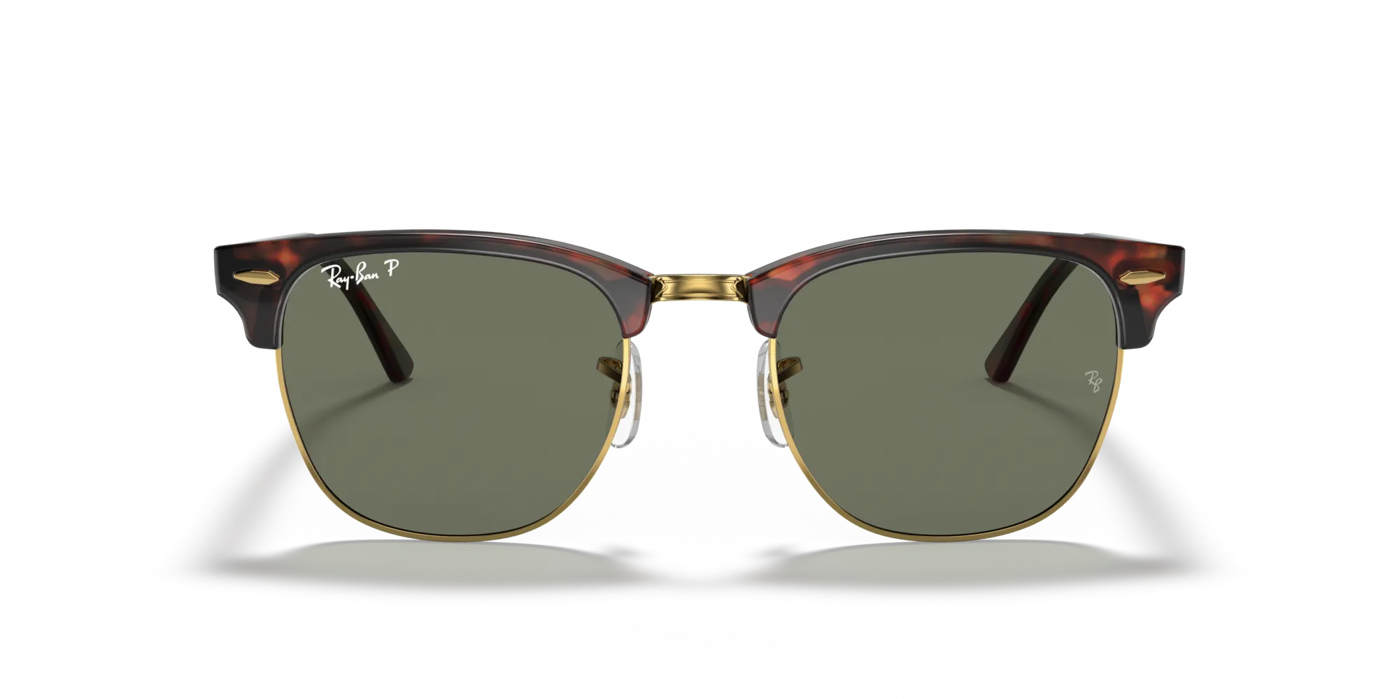 Ray - Ban RB3016F CLUBMASTER LOW BRIDGE FIT 990/58 Occhiali da sole Acetato Tartaruga G15 Squadrata Polarizzata - immagine 3