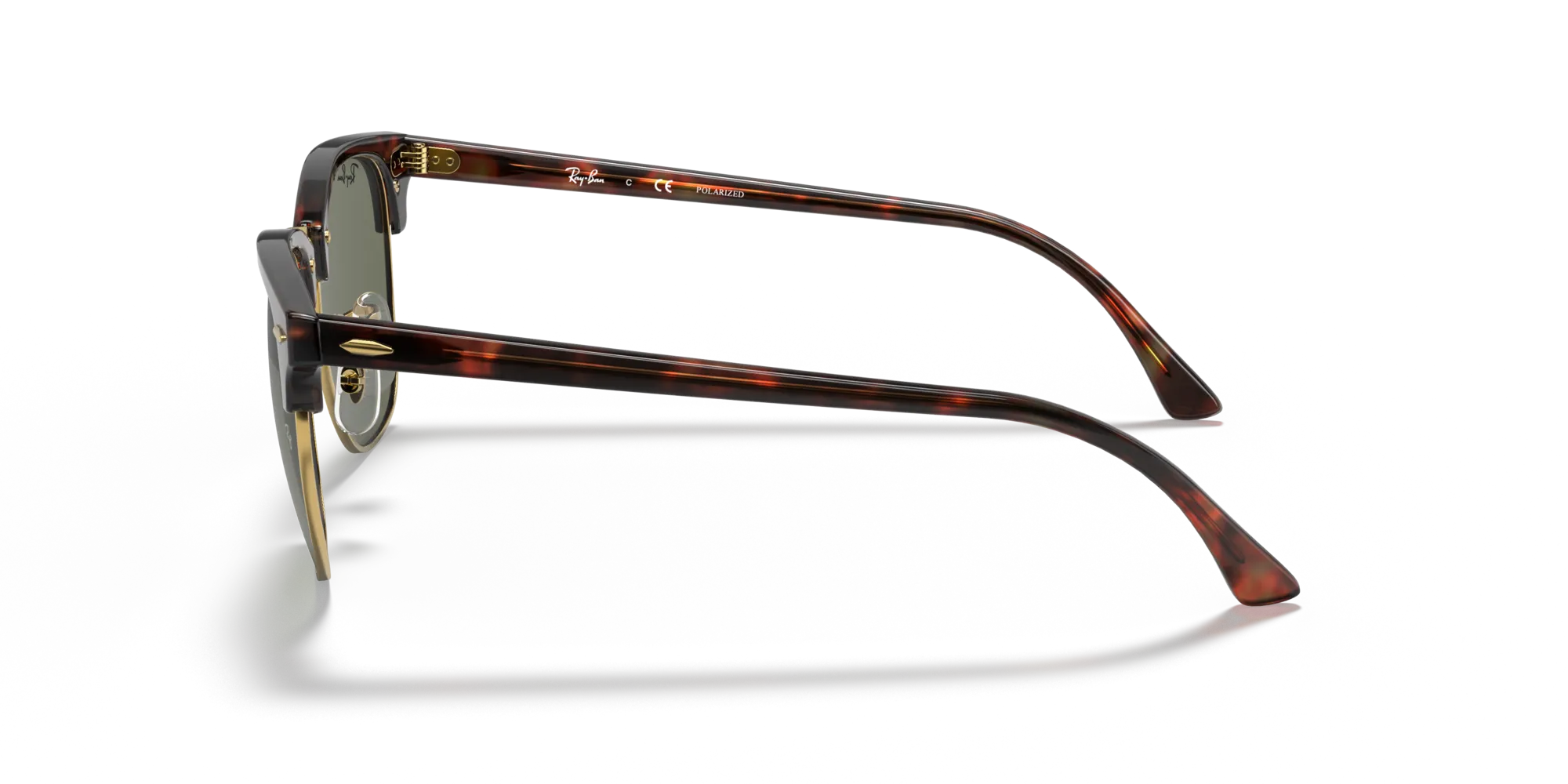 Ray - Ban RB3016F CLUBMASTER LOW BRIDGE FIT 990/58 Occhiali da sole Acetato Tartaruga G15 Squadrata Polarizzata - immagine 4