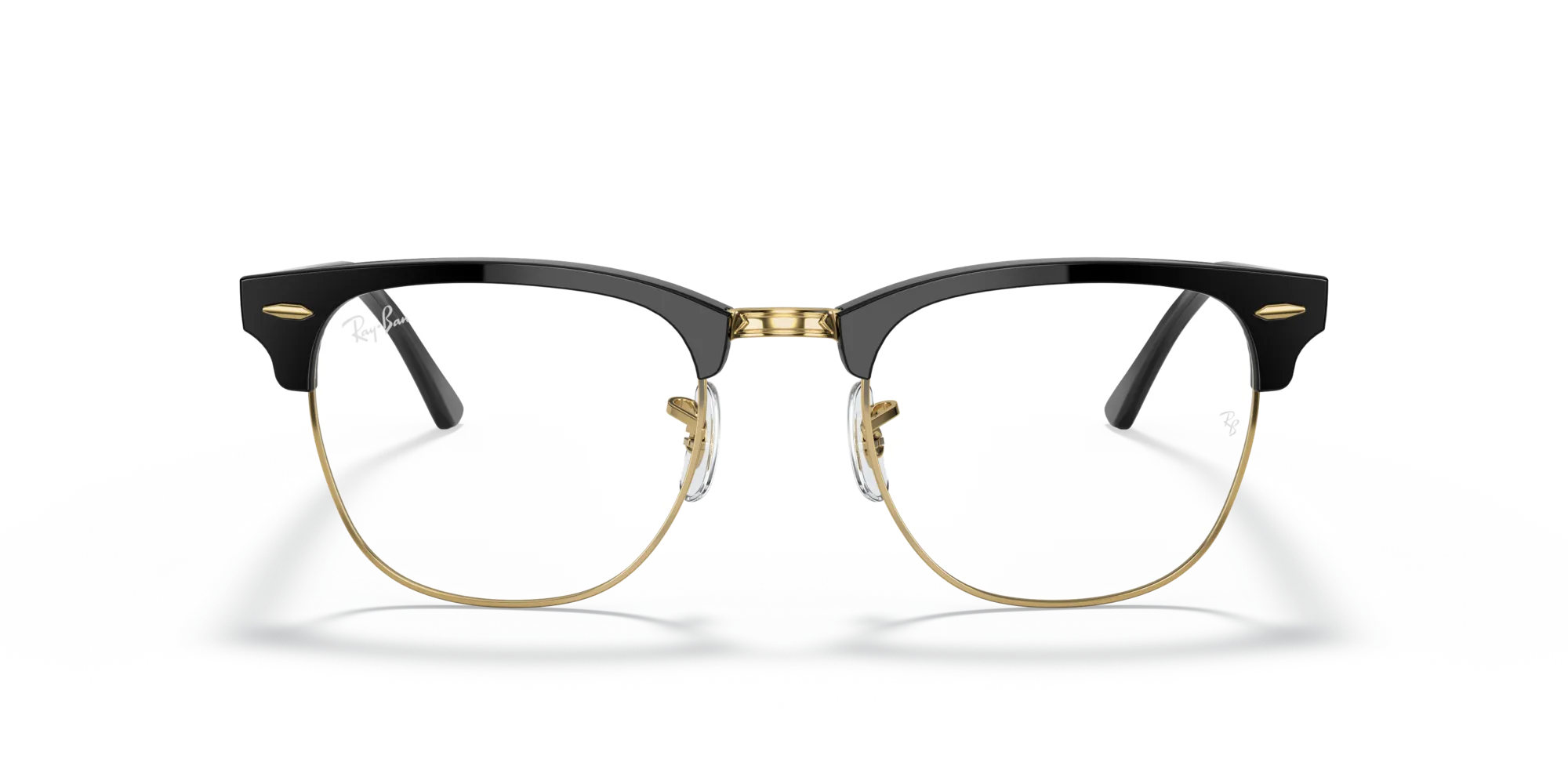 Ray - Ban RB3016 CLUBMASTER 901/BF Occhiali da sole Acetato Nero Trasparente Squadrata Normale - immagine 3