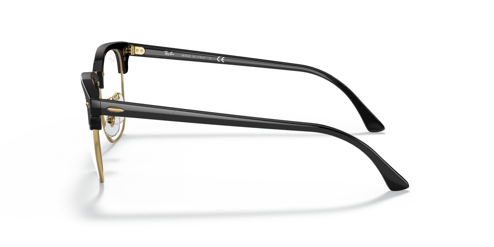 Ray - Ban RB3016 CLUBMASTER 901/BF Occhiali da sole Acetato Nero Trasparente Squadrata Normale - immagine 4