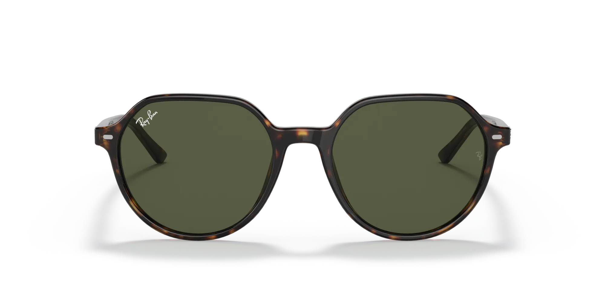 Ray - Ban RB2195 THALIA 902/31 Occhiali da sole Acetato Tartaruga Verde Squadrata Normale - immagine 3