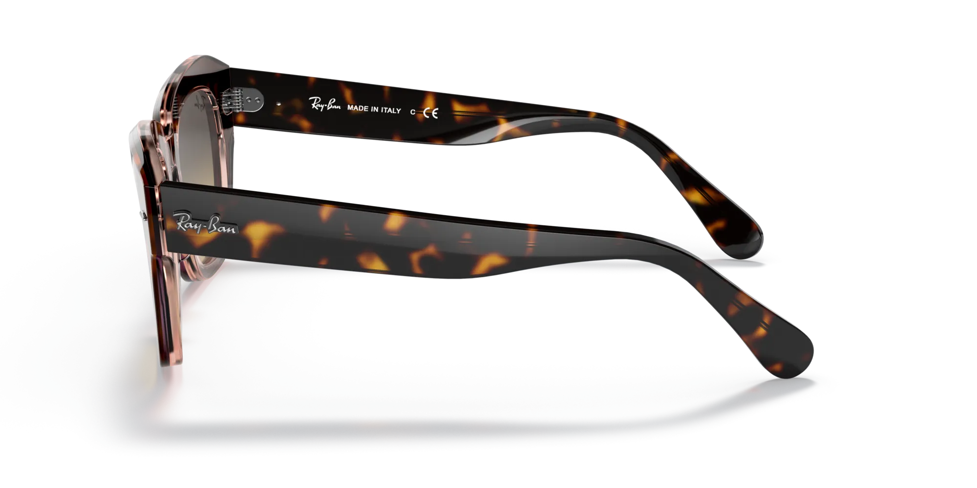 Ray - Ban RB2186 STATE STREET 1324BG Occhiali da sole Acetato Marrone Marrone Squadrata Normale Sfumato - immagine 4