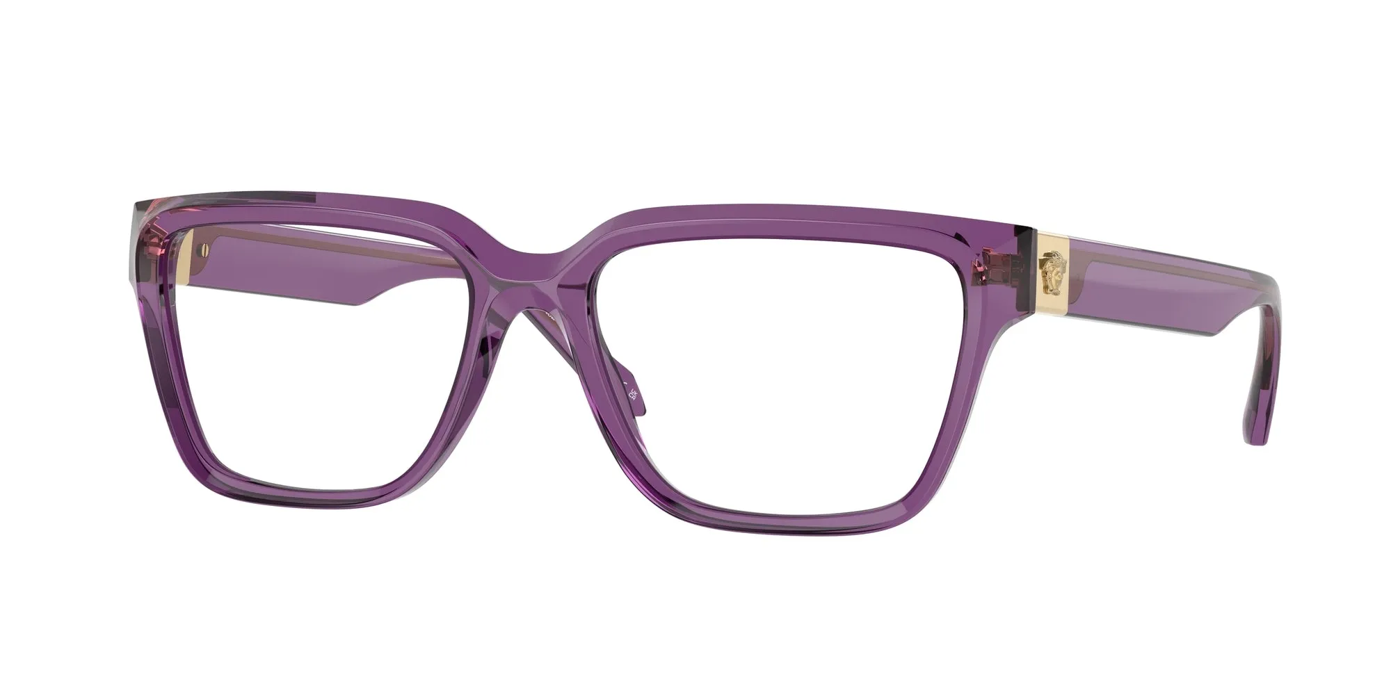 Versace VE3357 5464 Montature da vista Acetato Viola Trasparente Squadrata Normale - immagine 1