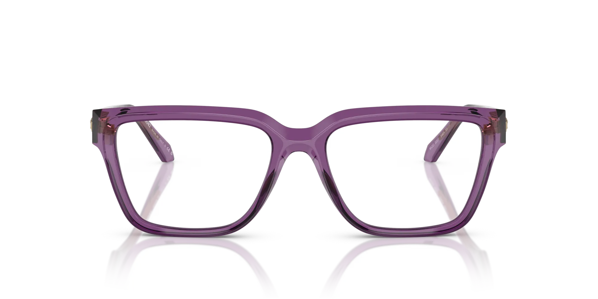 Versace VE3357 5464 Montature da vista Acetato Viola Trasparente Squadrata Normale - immagine 3