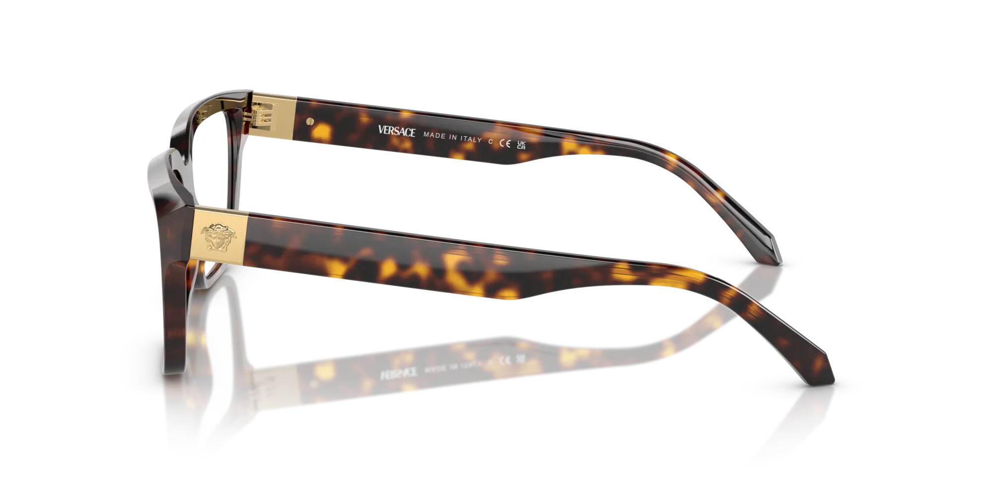Versace VE3357 108 Montature da vista Acetato Tartaruga Trasparente Squadrata Normale - immagine 4