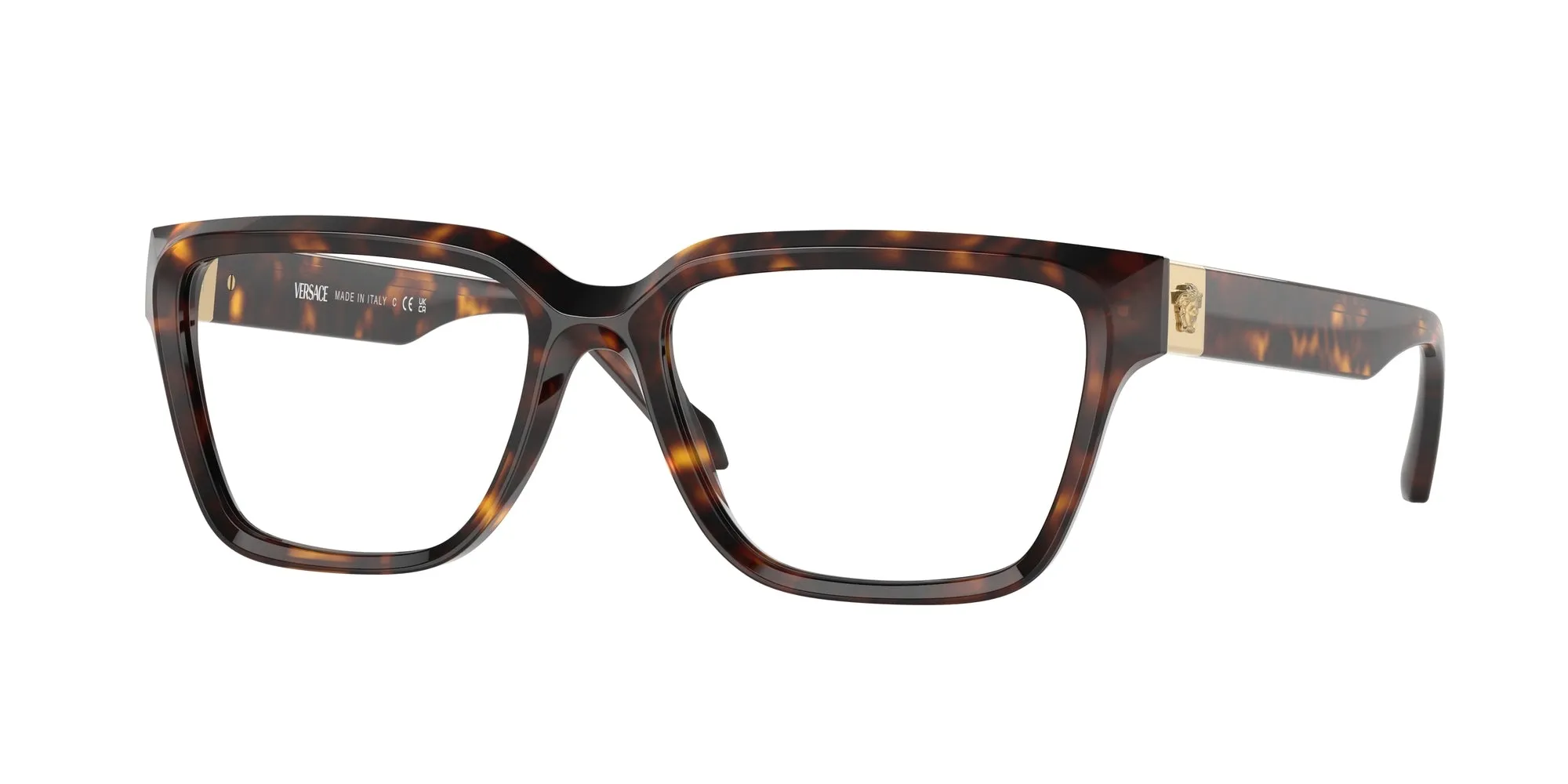 Versace VE3357 108 Montature da vista Acetato Tartaruga Trasparente Squadrata Normale - immagine 1