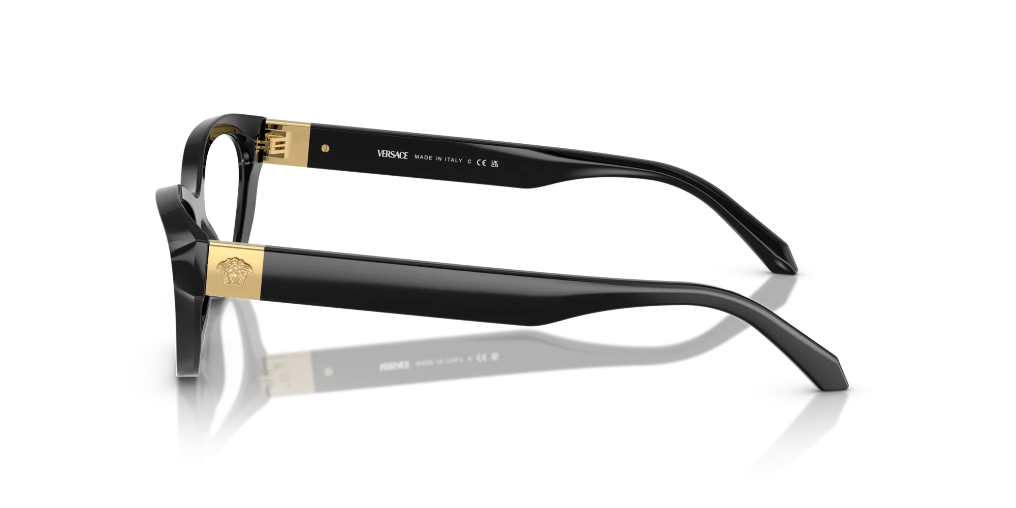 Versace VE3356 GB1 Montature da vista Acetato Nero Cat Eye Normale - immagine 4