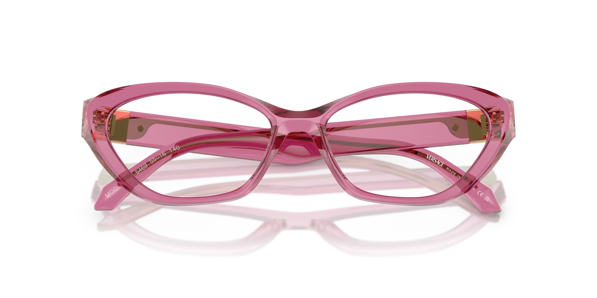 Versace VE3356 5469 Montature da vista Acetato Rosa Cat Eye Normale - immagine 2