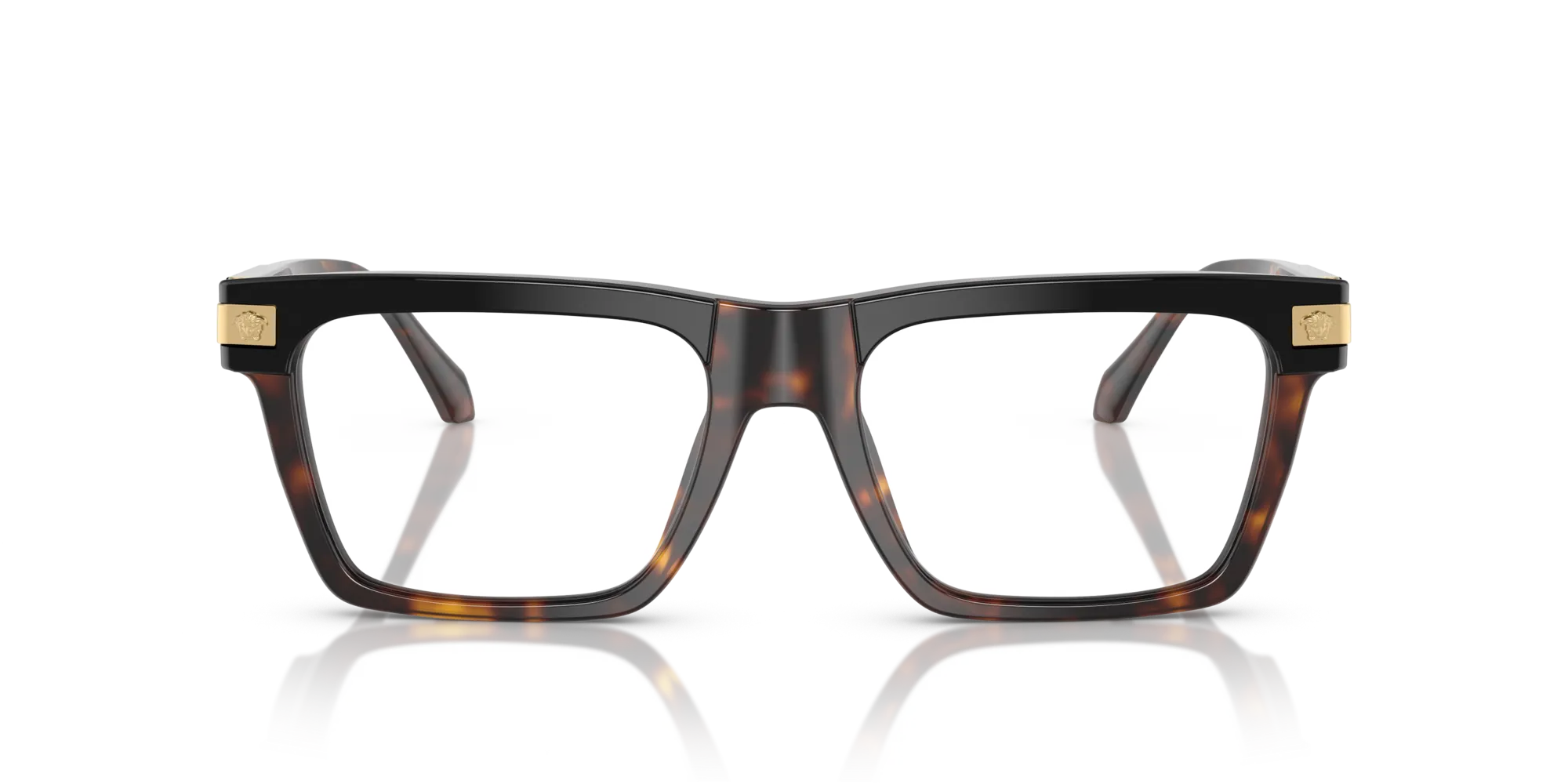 Versace VE3354 5466 Montature da vista Acetato Nero Trasparente Squadrata Normale - immagine 3