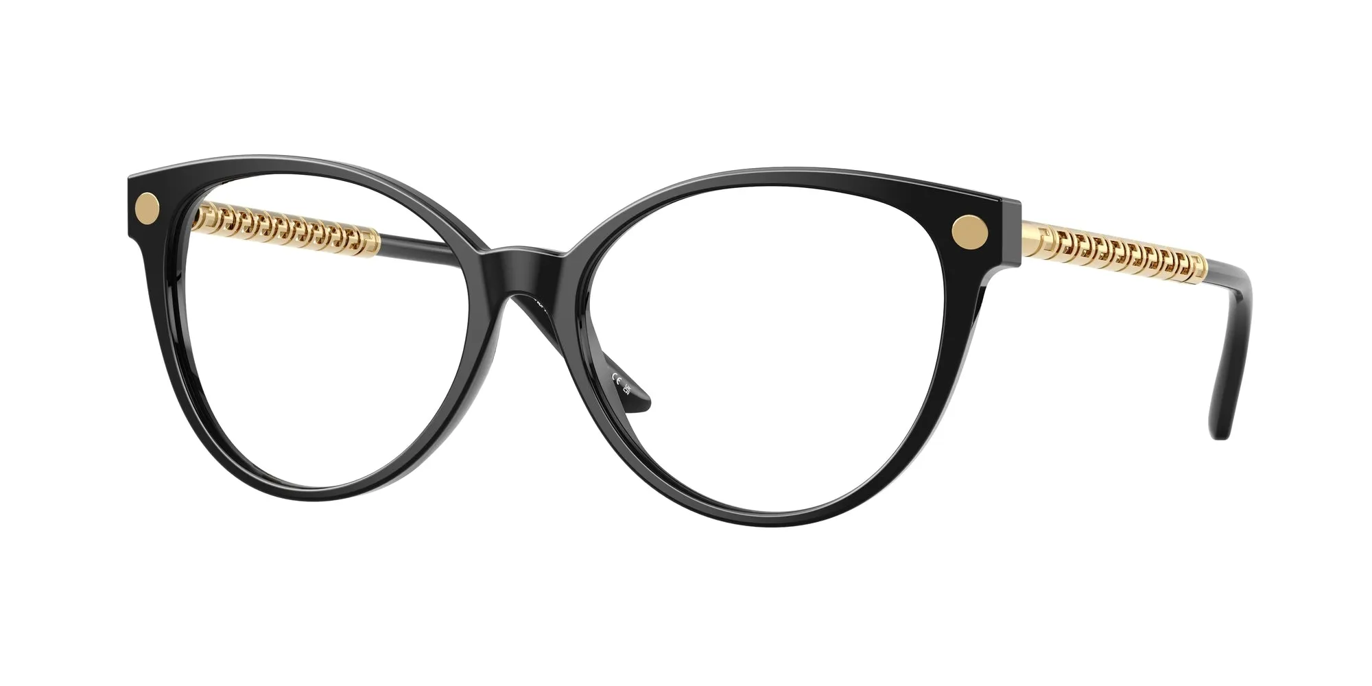 Versace VE3353 GB1 Montature da vista Acetato Nero Trasparente Cat Eye Normale - immagine 1