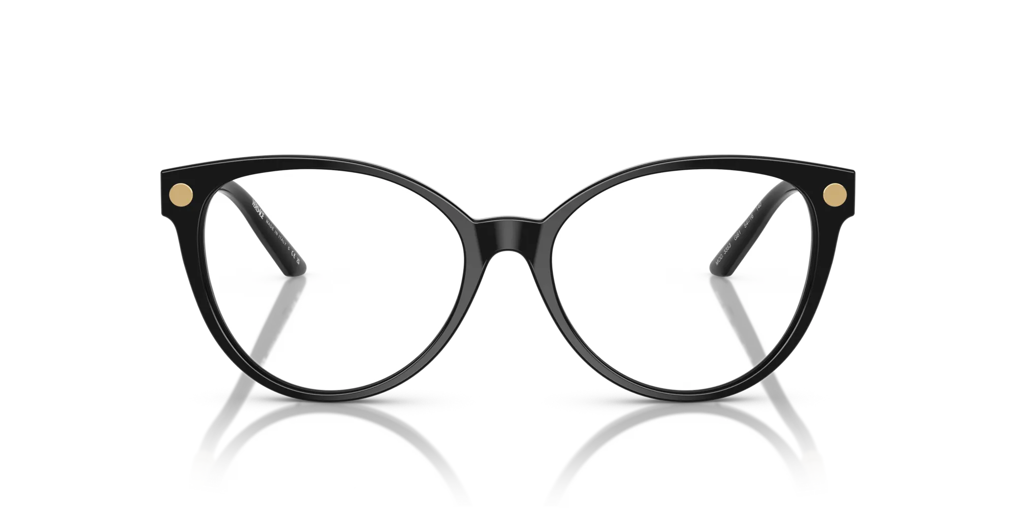 Versace VE3353 GB1 Montature da vista Acetato Nero Trasparente Cat Eye Normale - immagine 3