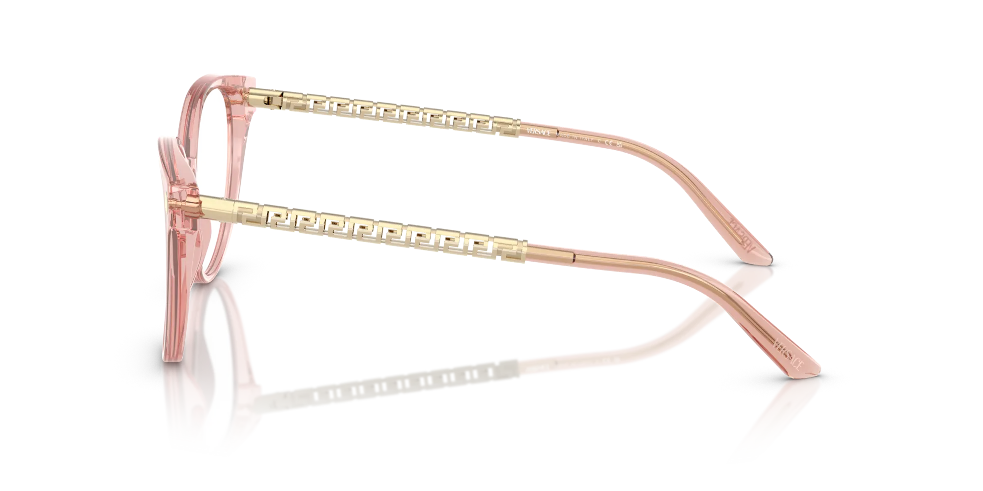 Versace VE3353 5323 Montature da vista Acetato Rosa Trasparente Cat Eye Normale - immagine 4