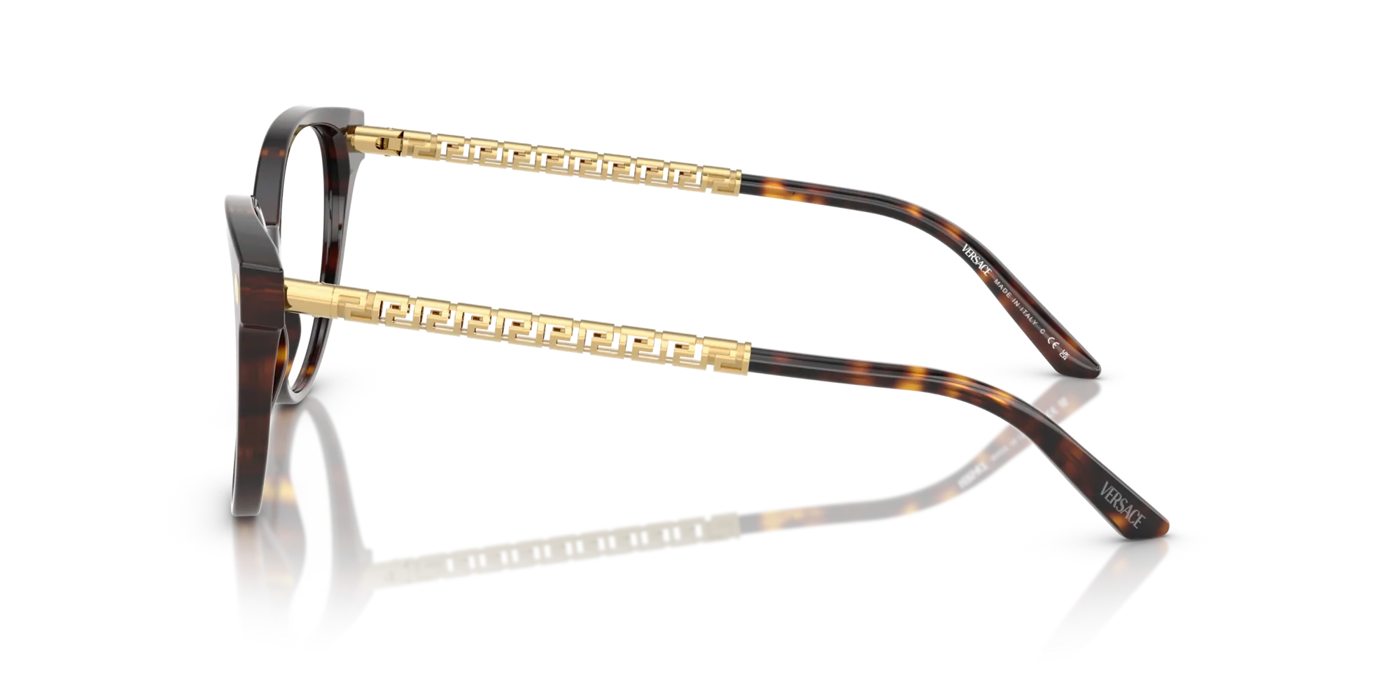 Versace VE3353 108 Montature da vista Acetato Tartaruga Trasparente Cat Eye Normale - immagine 4