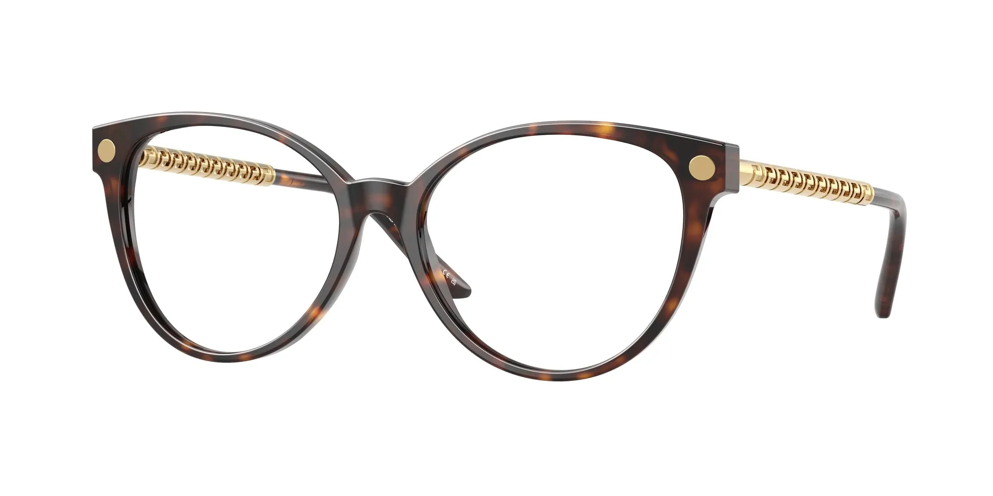 Versace VE3353 108 Montature da vista Acetato Tartaruga Trasparente Cat Eye Normale - immagine 1