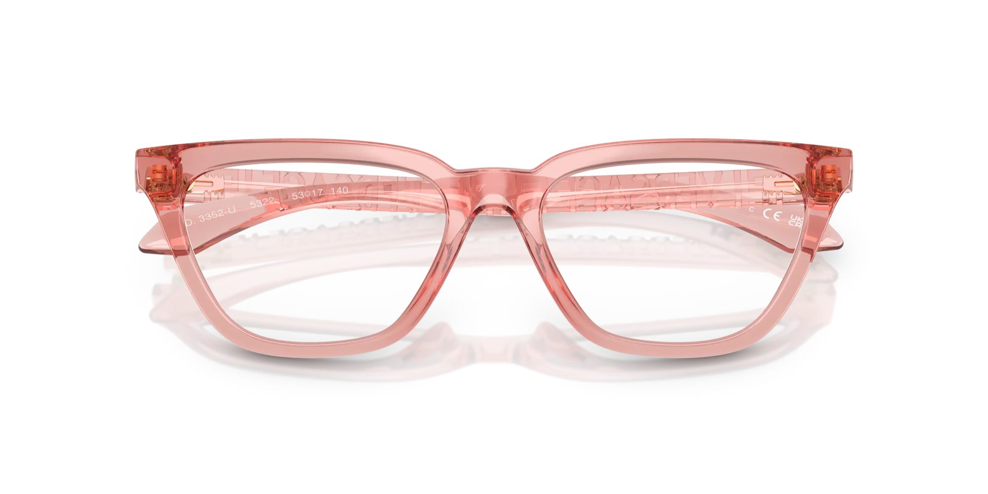 Versace VE3352U 5322 Montature da vista Nylon Rosa Trasparente Cat Eye Normale - immagine 2