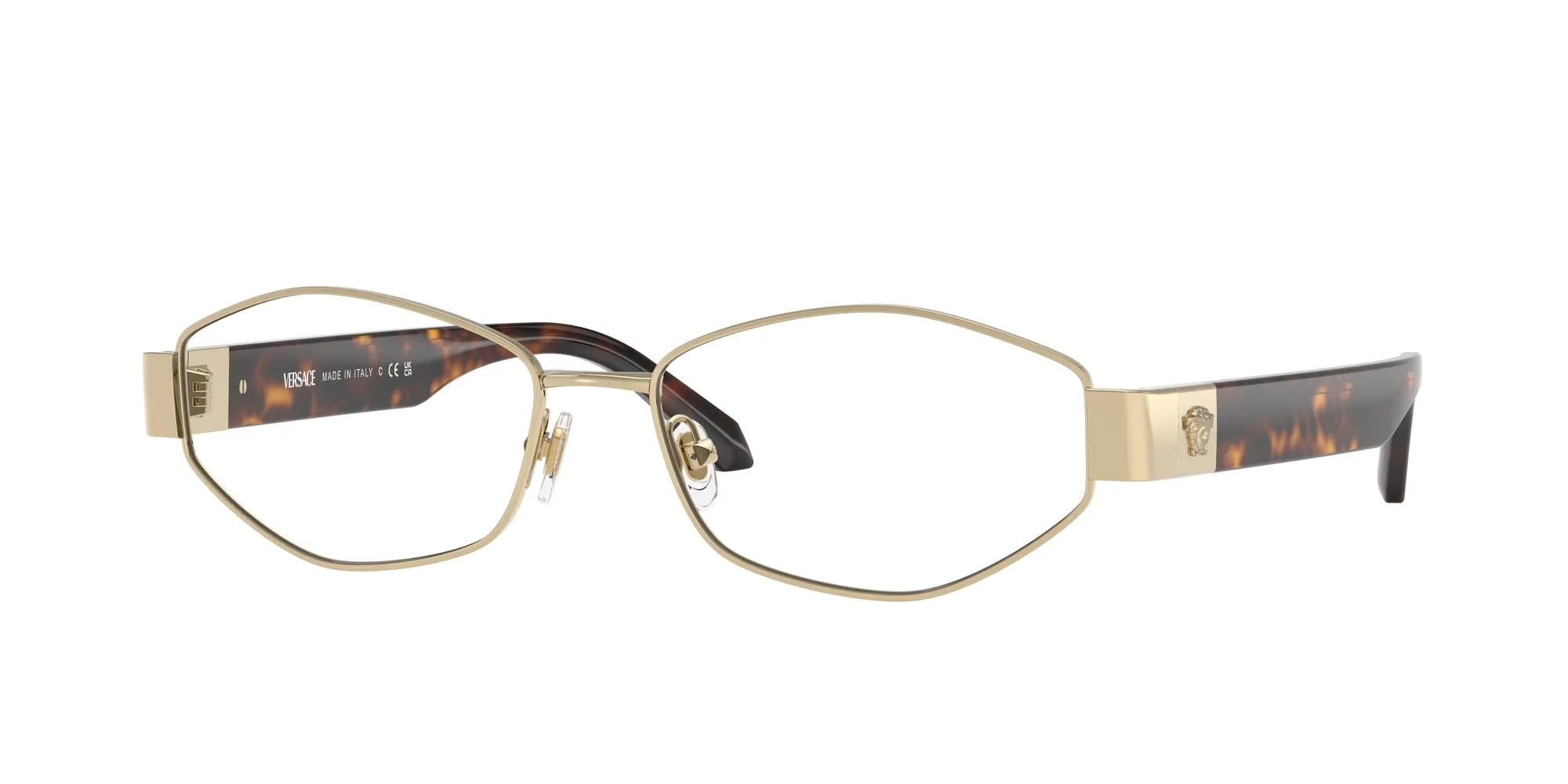 Versace VE1298 1252 Montature da vista Metallo Oro Geometrica Normale - immagine 1