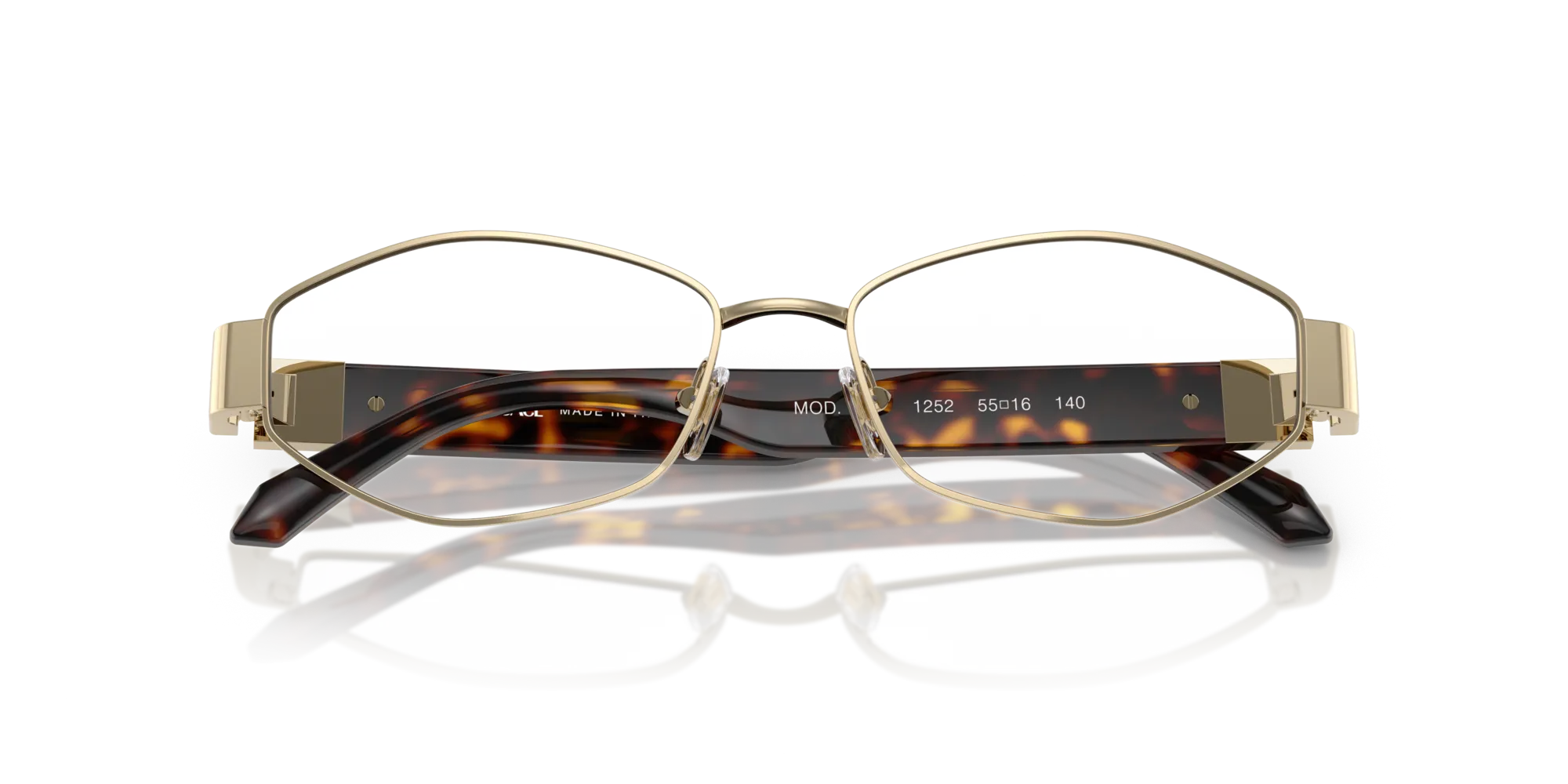 Versace VE1298 1252 Montature da vista Metallo Oro Trasparente Geometrica Normale - immagine 2