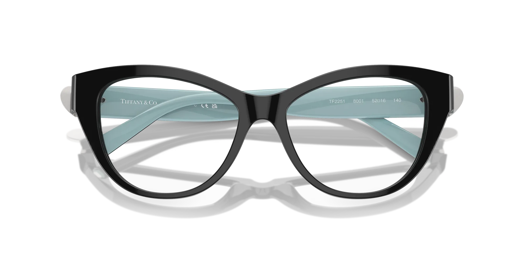 Tiffany TF2251 8406 Montature da vista Acetato Nero Cat Eye Normale - immagine 2