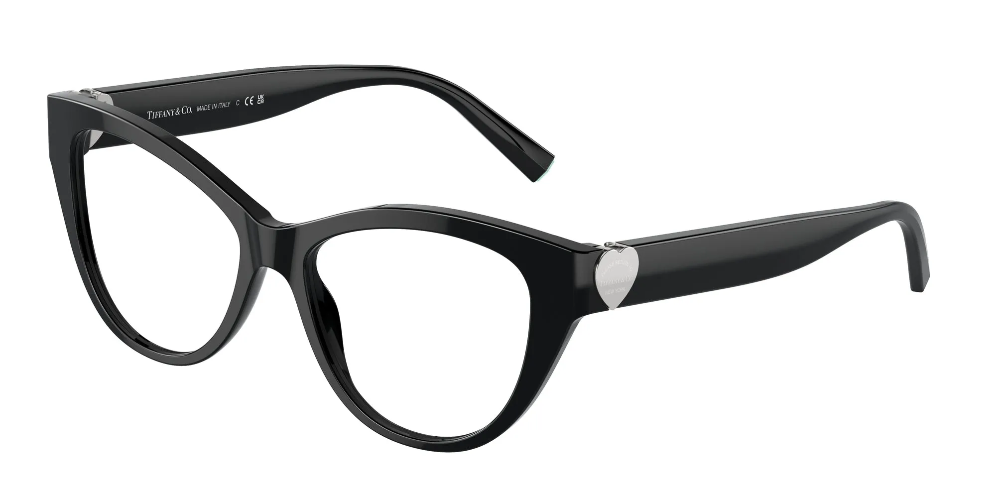 Tiffany TF2251 8001 Montature da vista Acetato Nero Trasparente Cat Eye Normale - immagine 1