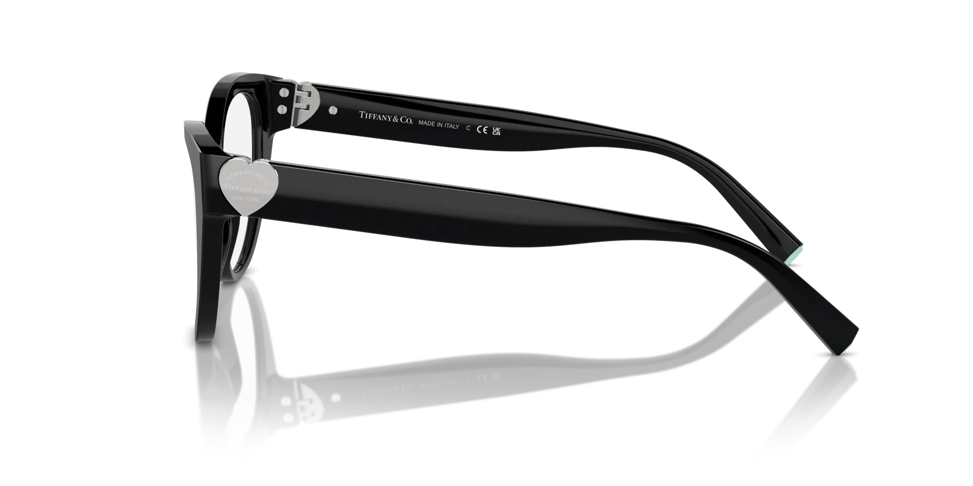 Tiffany TF2251 8001 Montature da vista Acetato Nero Trasparente Cat Eye Normale - immagine 4
