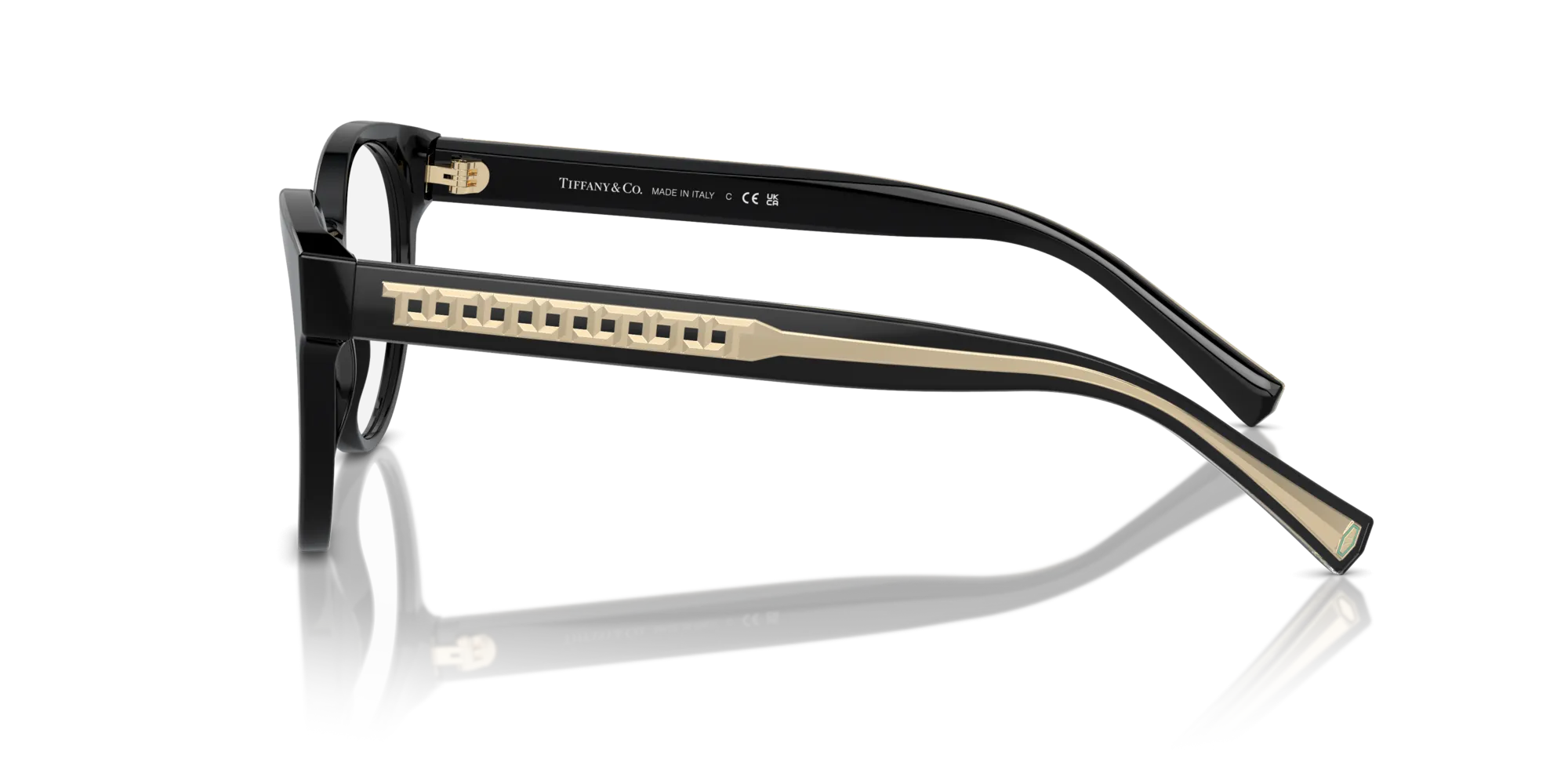 Tiffany TF2250 8001 Montature da vista Acetato Nero Trasparente Pantos Normale - immagine 4