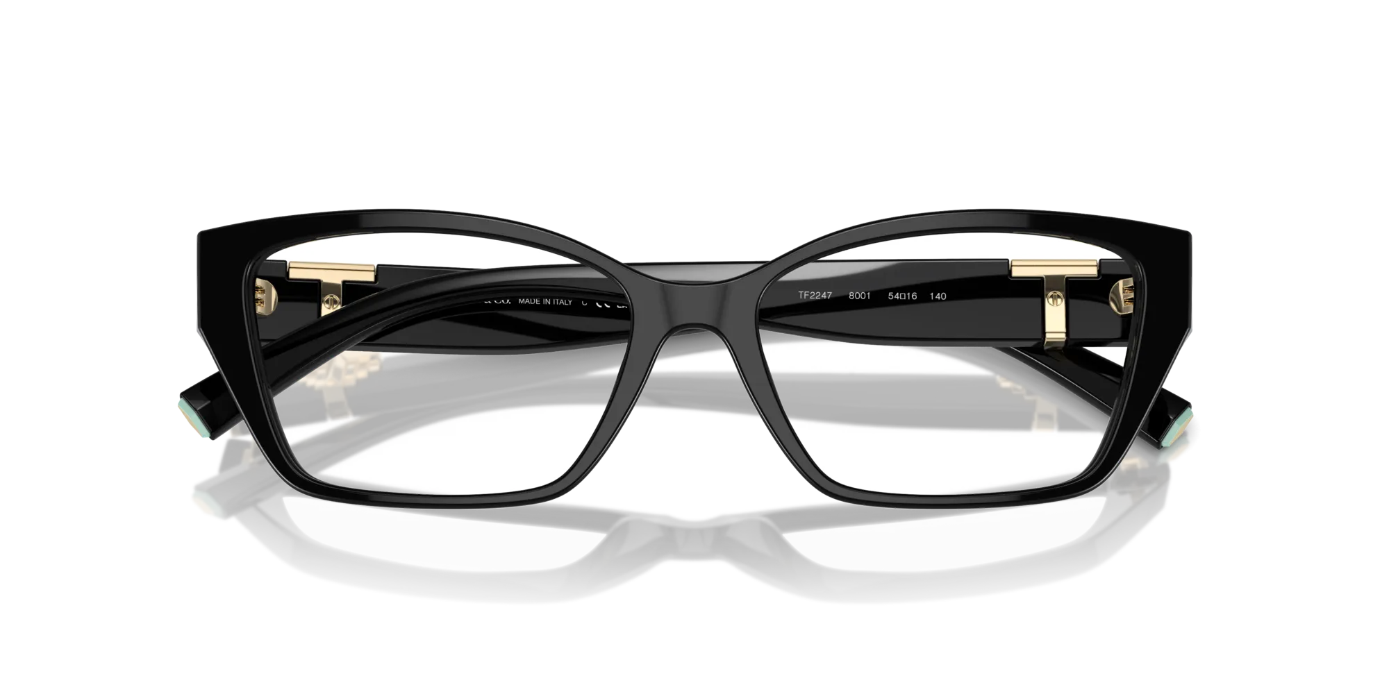 Tiffany TF2247 8001 Montature da vista Acetato Nero Trasparente Squadrata Normale - immagine 2