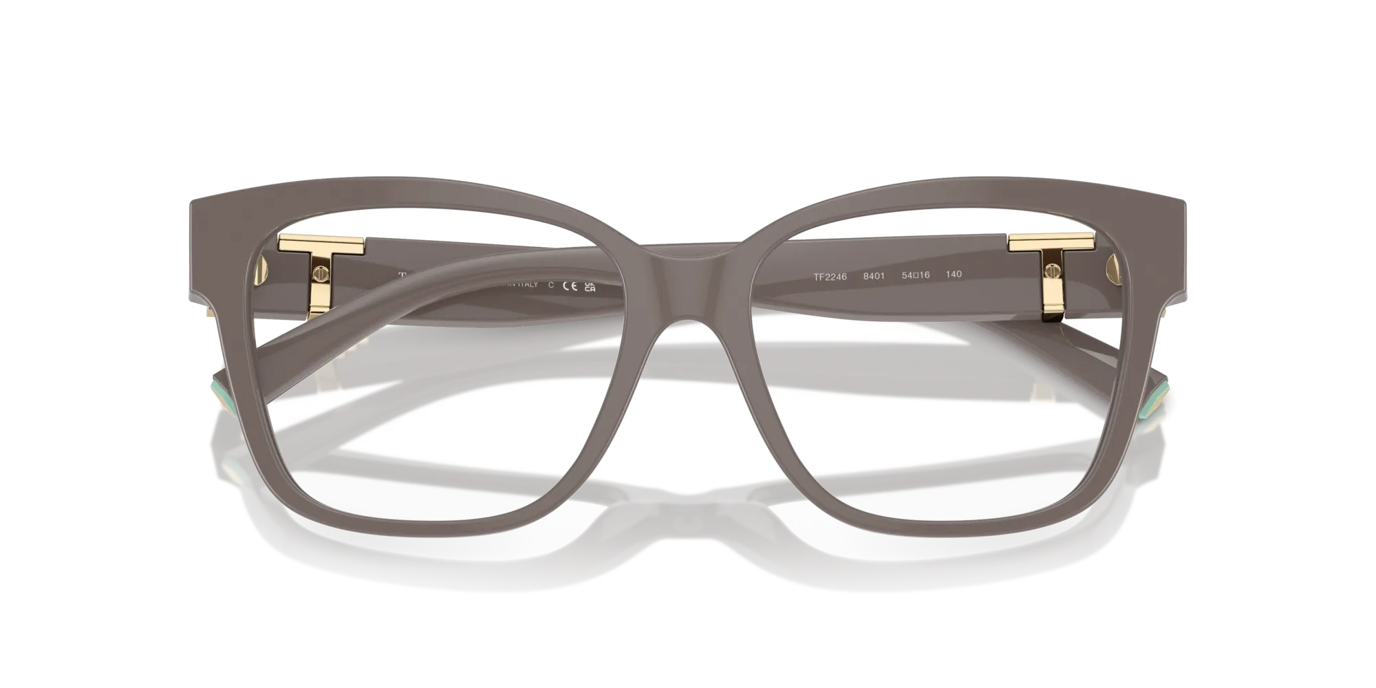 Tiffany TF2246 8401 Montature da vista Acetato Marrone Trasparente Squadrata Normale - immagine 2