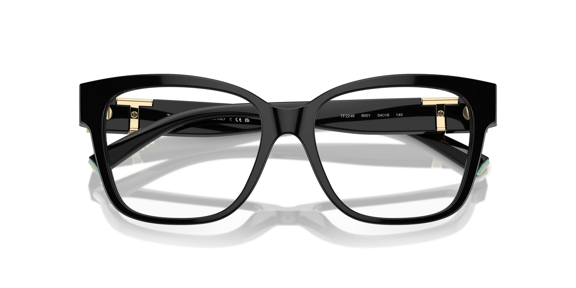 Tiffany TF2246 8001 Montature da vista Acetato Nero Squadrata Normale - immagine 2
