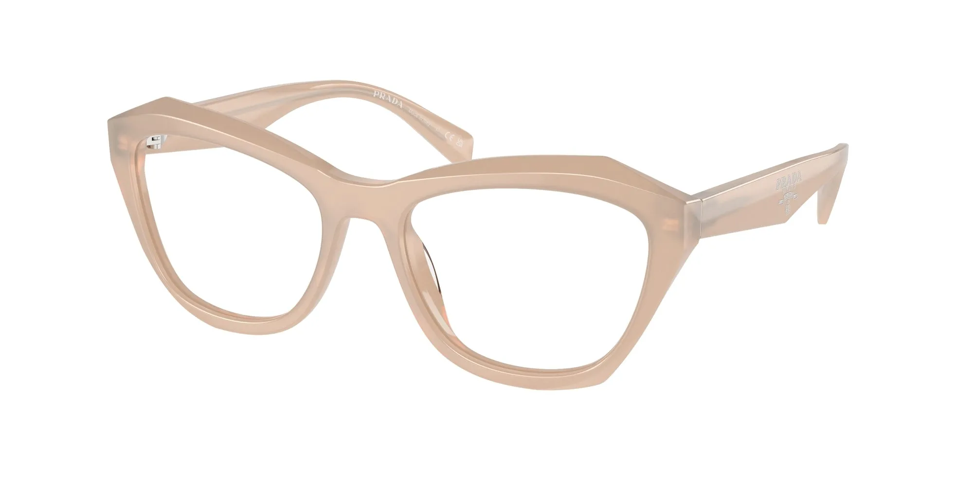 Prada PR A20V 19R1O1 Montature da vista Acetato Beige Farfalla Normale - immagine 1