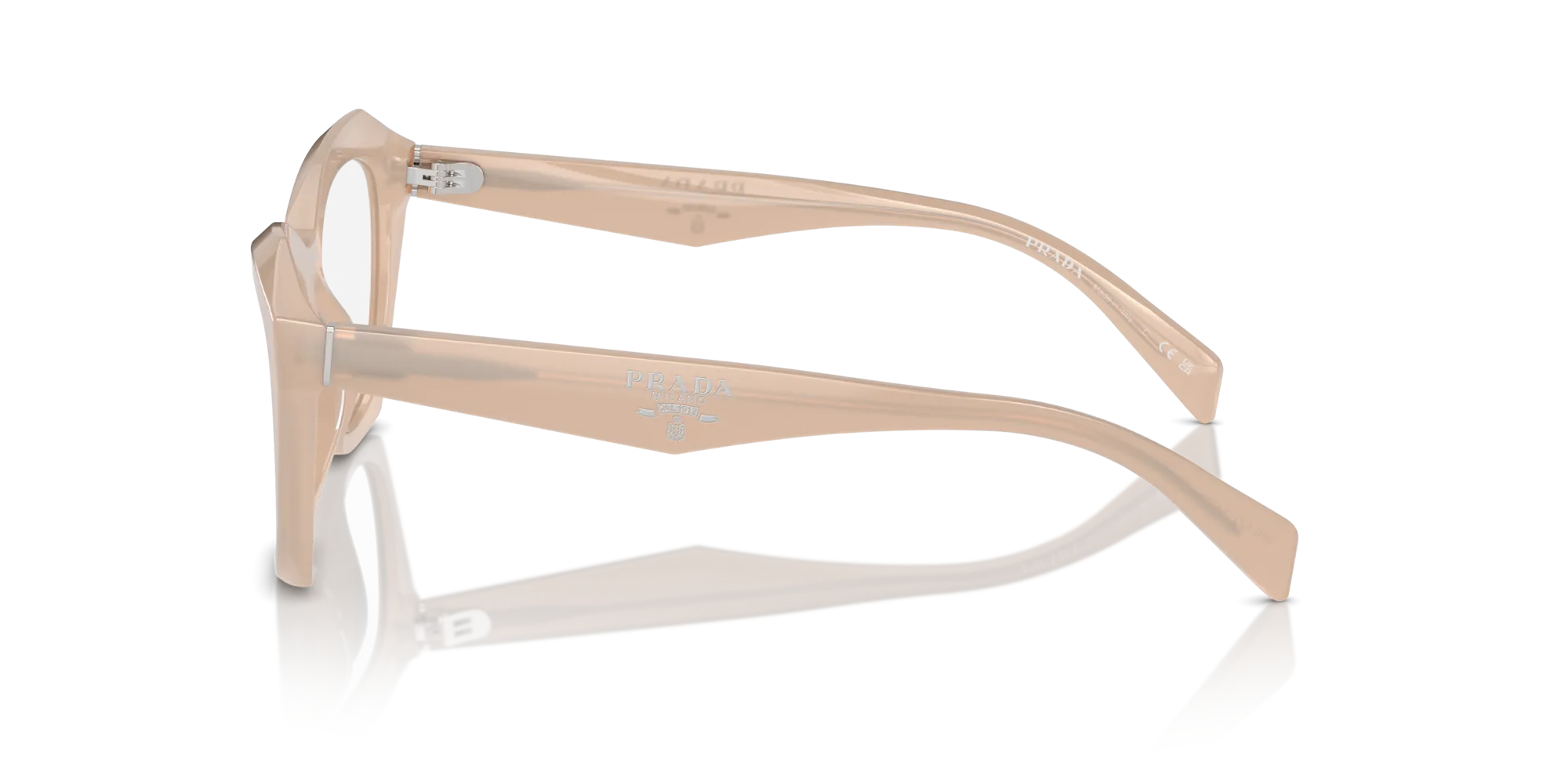 Prada PR A20V 19R1O1 Montature da vista Acetato Beige Farfalla Normale - immagine 4