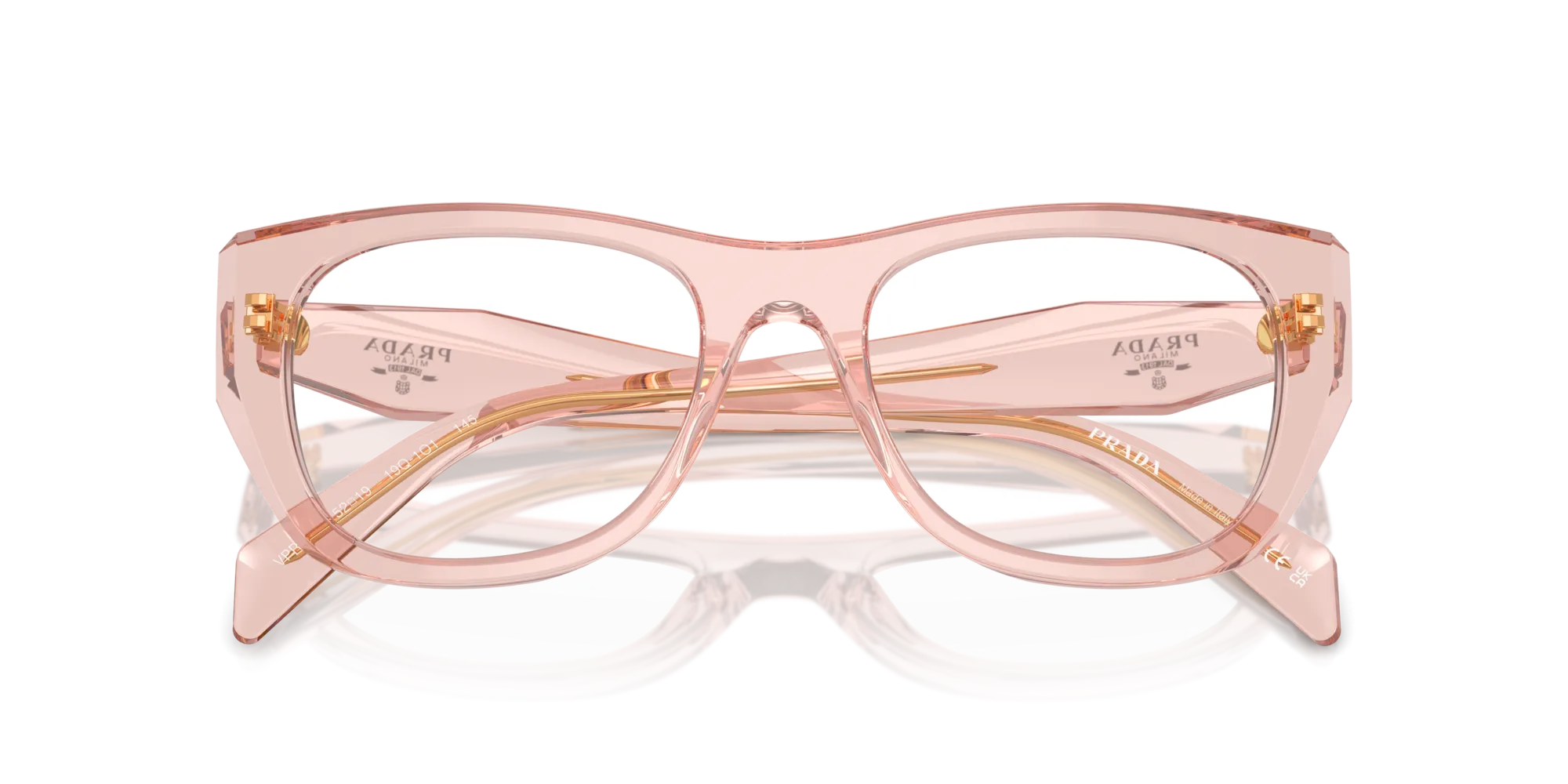 Prada PR A18V 19Q1O1 Montature da vista Acetato Rosa Geometrica Normale - immagine 2