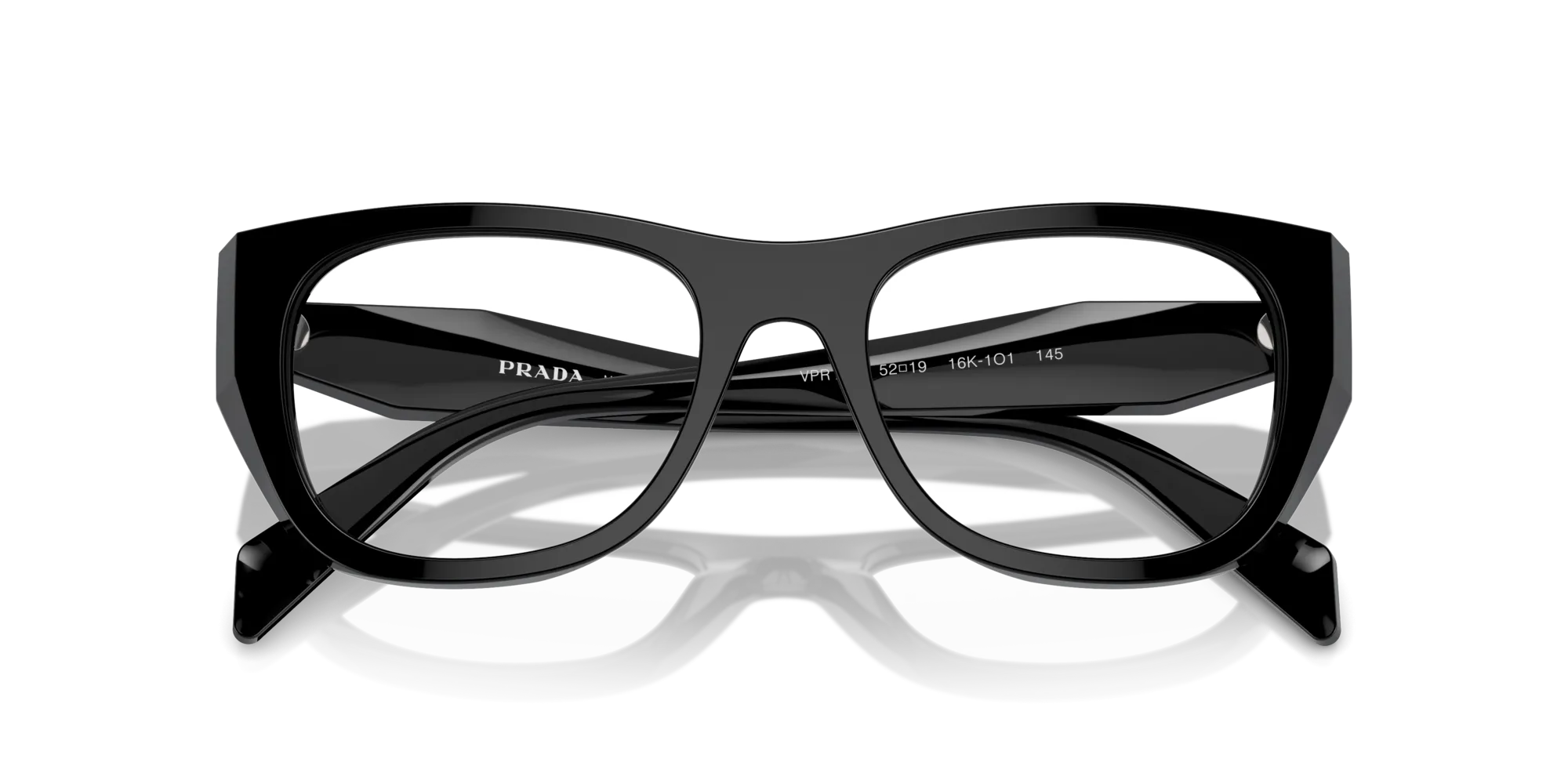 Prada PR A18V 16K1O1 Montature da vista Acetato Nero Geometrica Normale - immagine 2