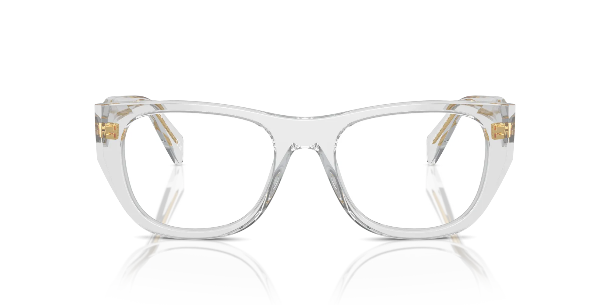Prada PR A18V 12R1O1 Montature da vista Acetato Grigio Geometrica Normale - immagine 3