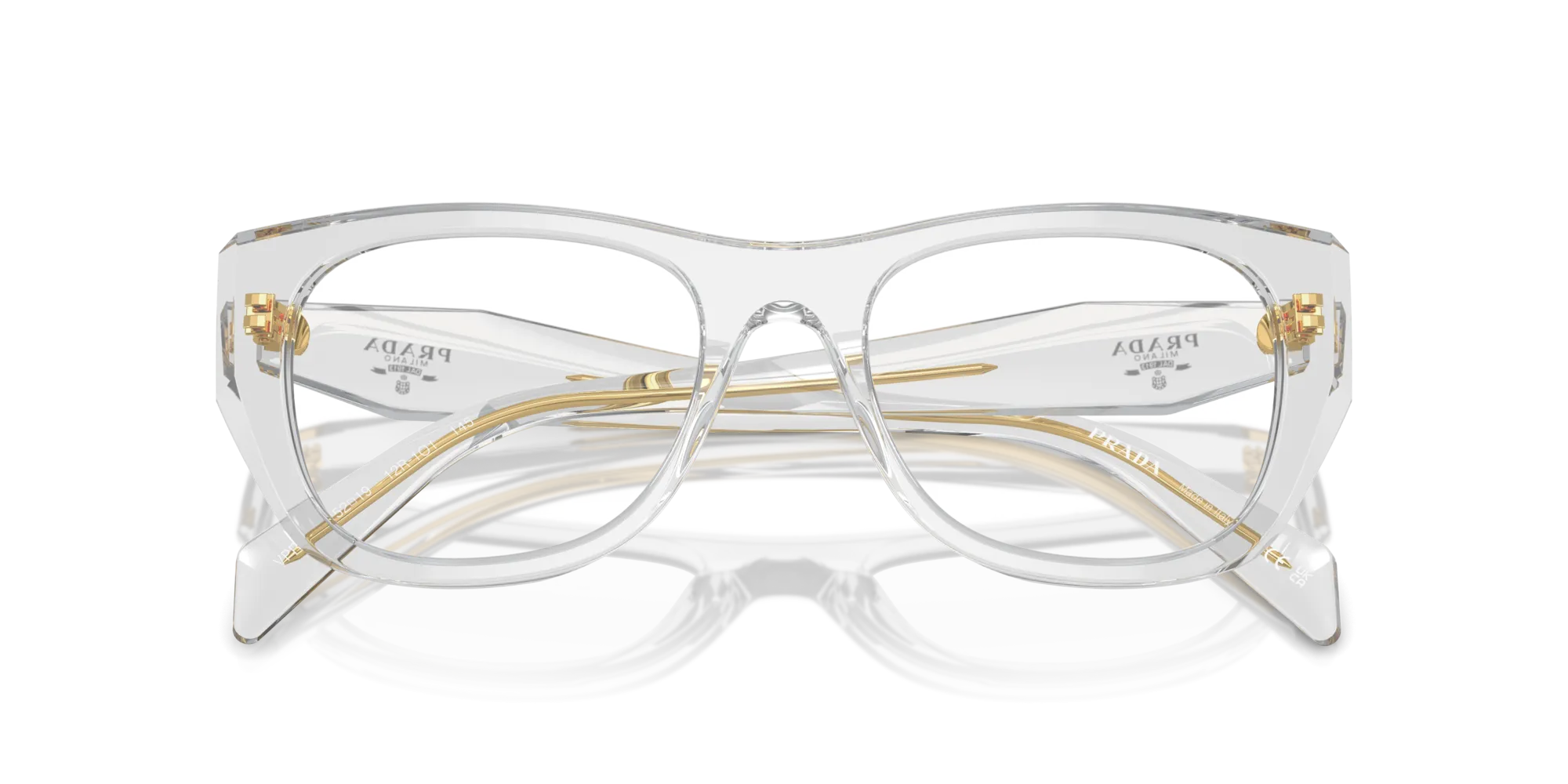 Prada PR A18V 12R1O1 Montature da vista Acetato Grigio Geometrica Normale - immagine 2