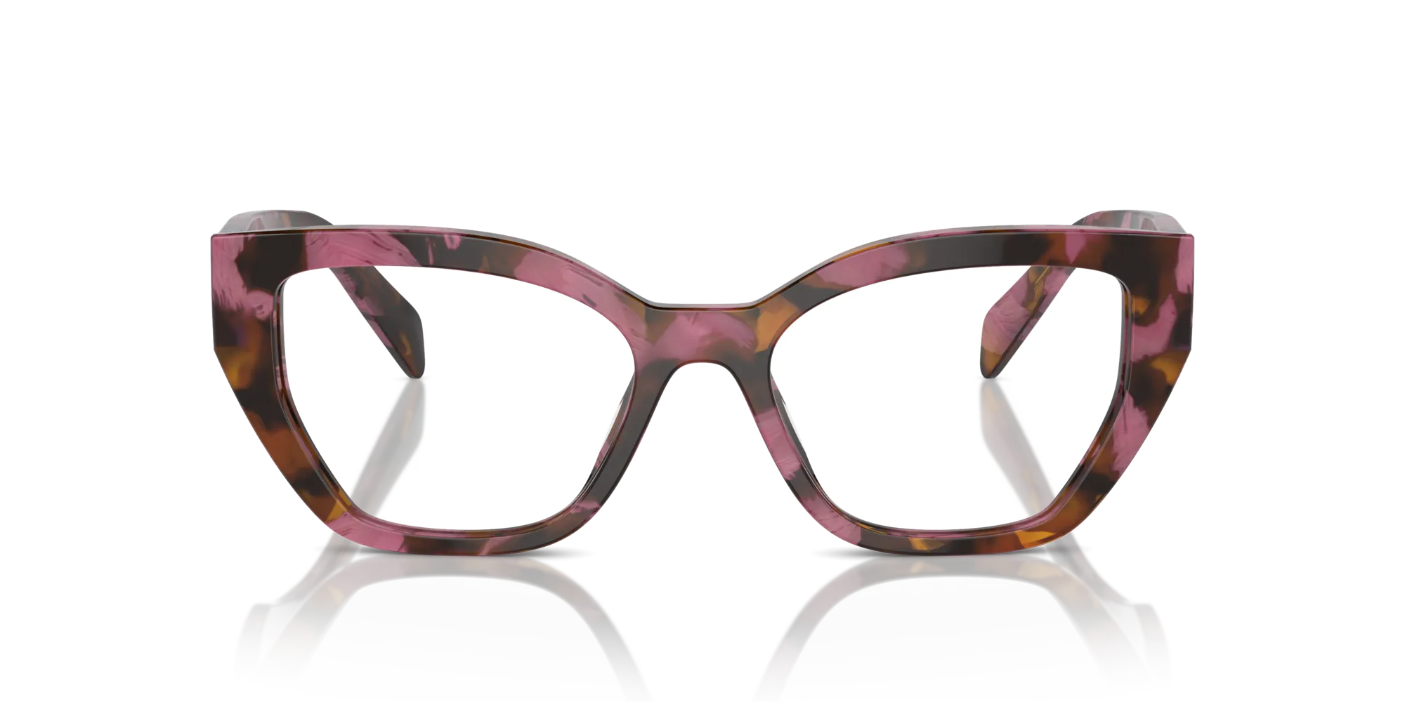 Prada PR A16V 18N1O1 Montature da vista Acetato Marrone Geometrica Normale - immagine 3